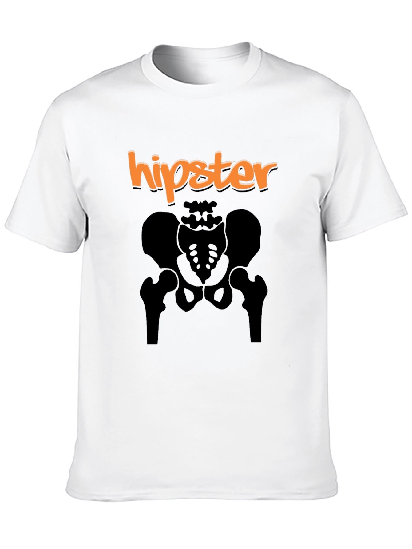 Black Hipster Skeleton T-Shirt - Black Graphic Tee view 10