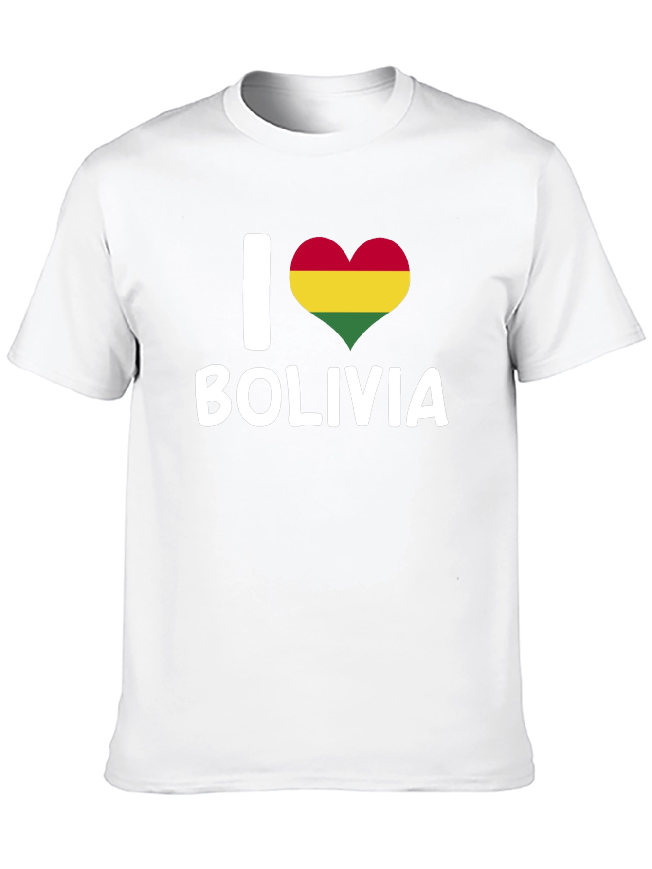I Love Bolivia T-Shirt - Heart Flag Graphic Tee - 10