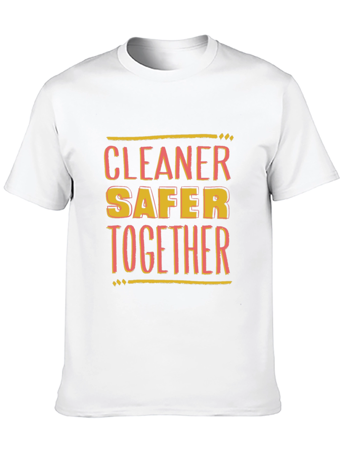 Black Cleaner Safer Together Black Graphic T-Shirt view 10