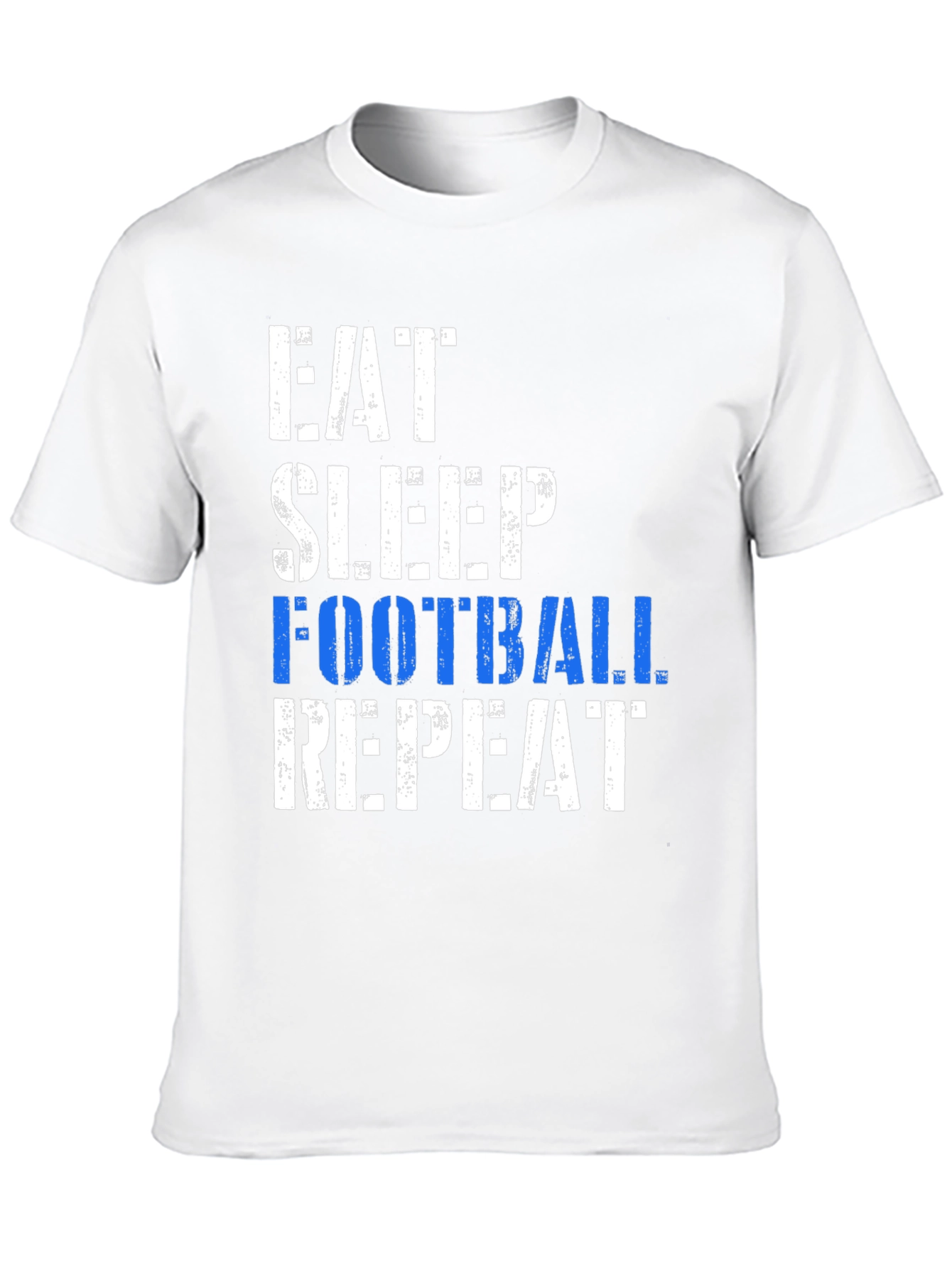 Black Eat Sleep Football Repeat Black T-Shirt view 10