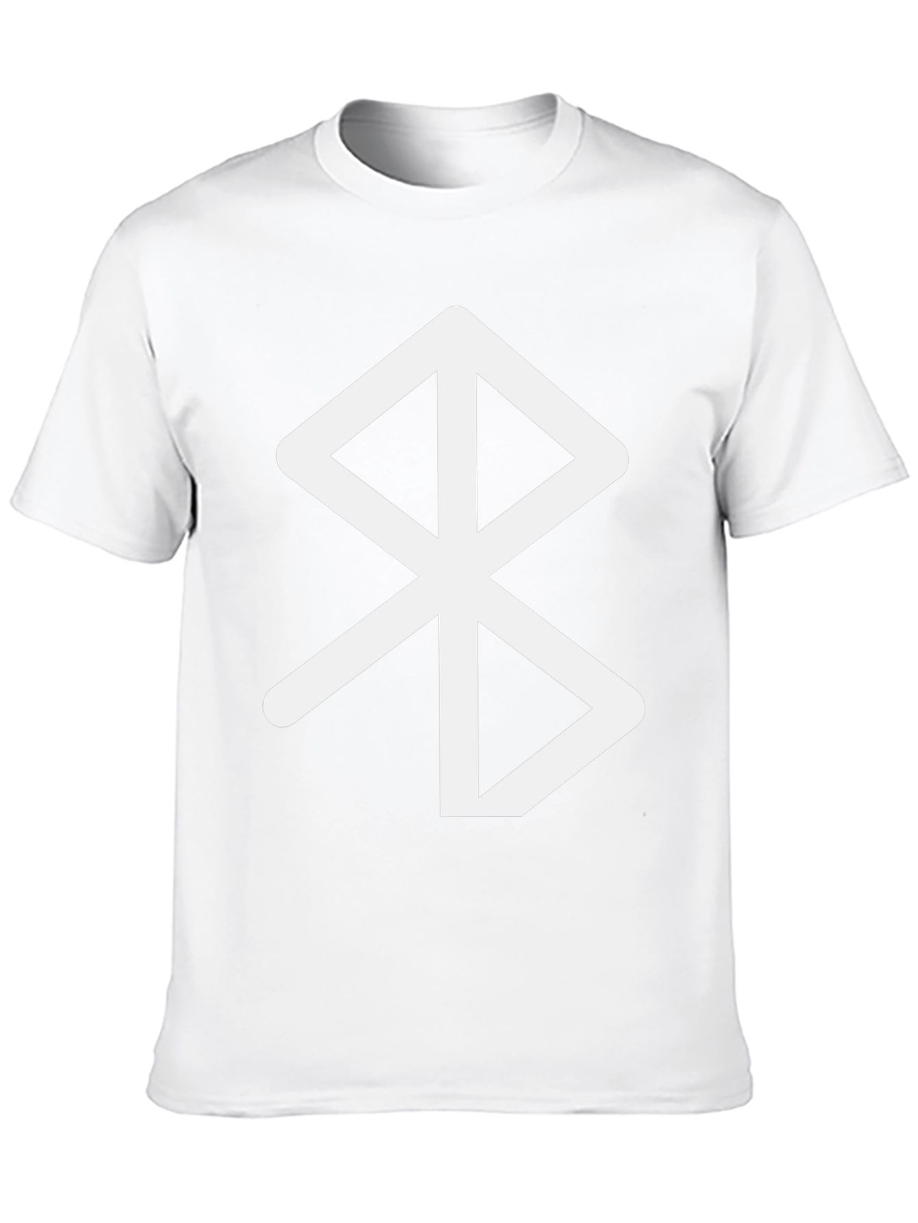 Black Black T-Shirt with White Bluetooth Symbol view 10