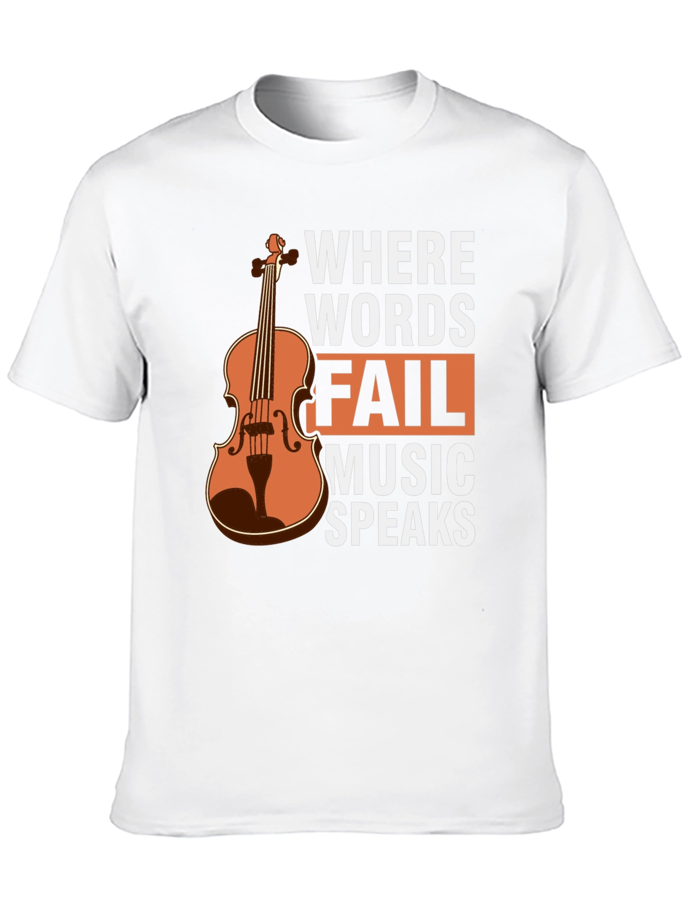 Black Music Speaks T-Shirt - Violin Graphic Tee view 10