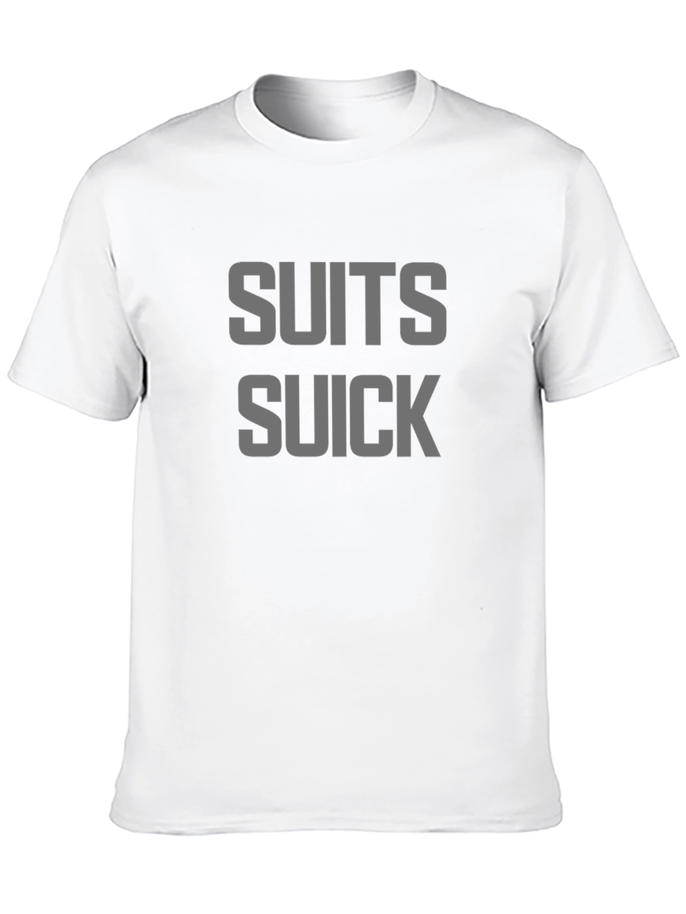 Black Suits Suick Funny Graphic Tee - Black Cotton T-Shirt view 10