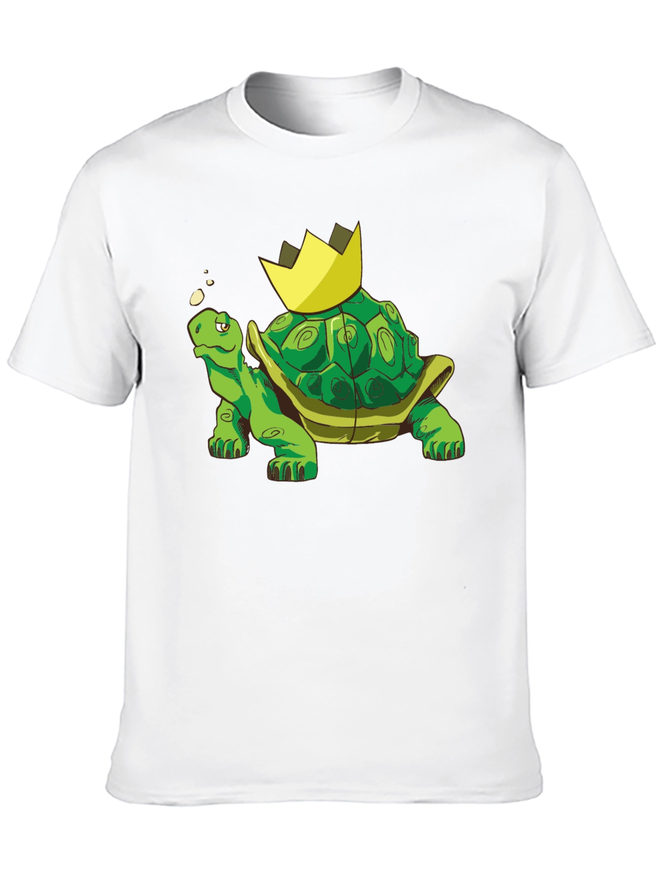 Black King Turtle T-Shirt - Cartoon Graphic Tee view 10