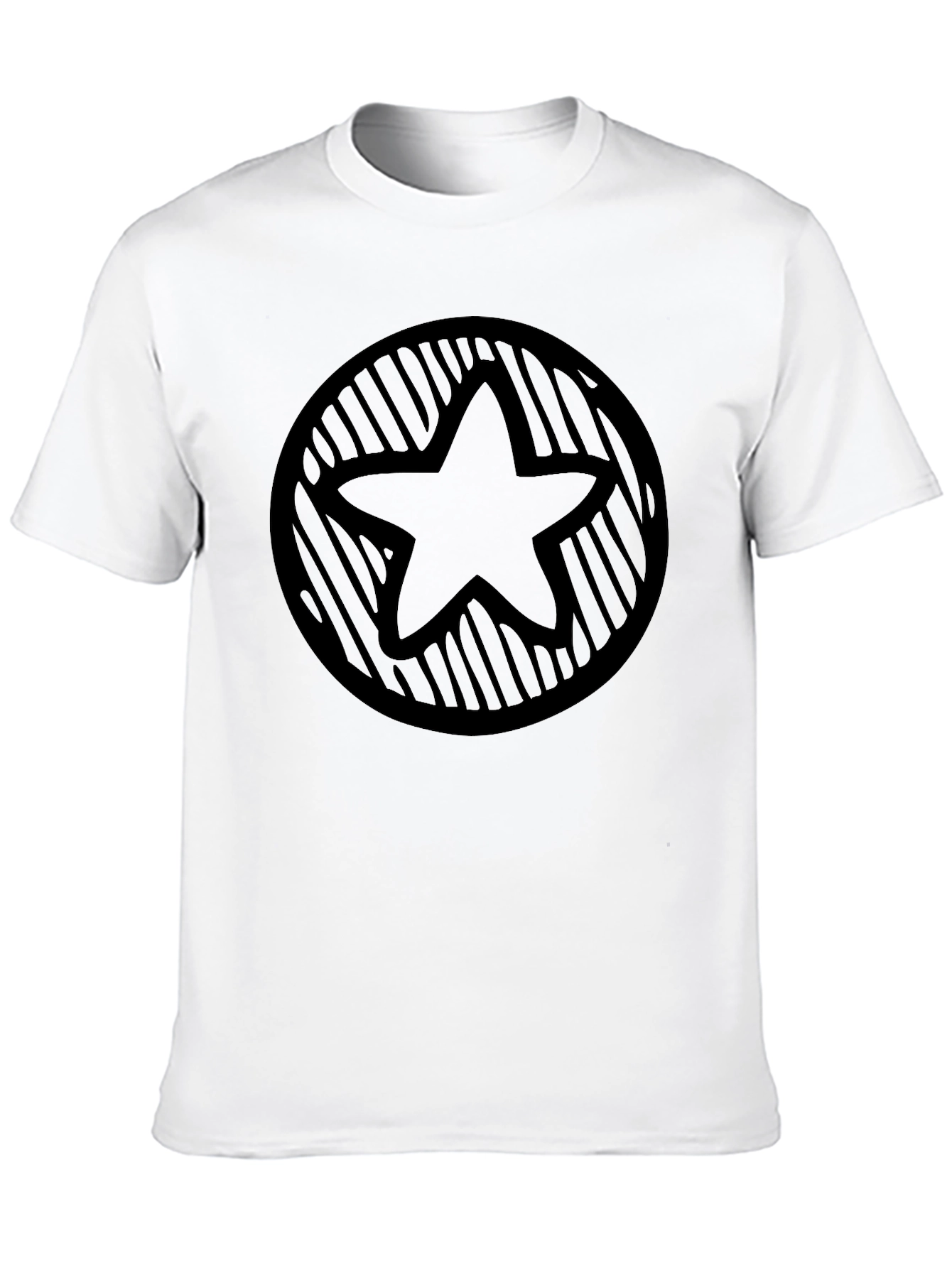 Black Star Circle Graphic Tee - Black Casual Style view 10