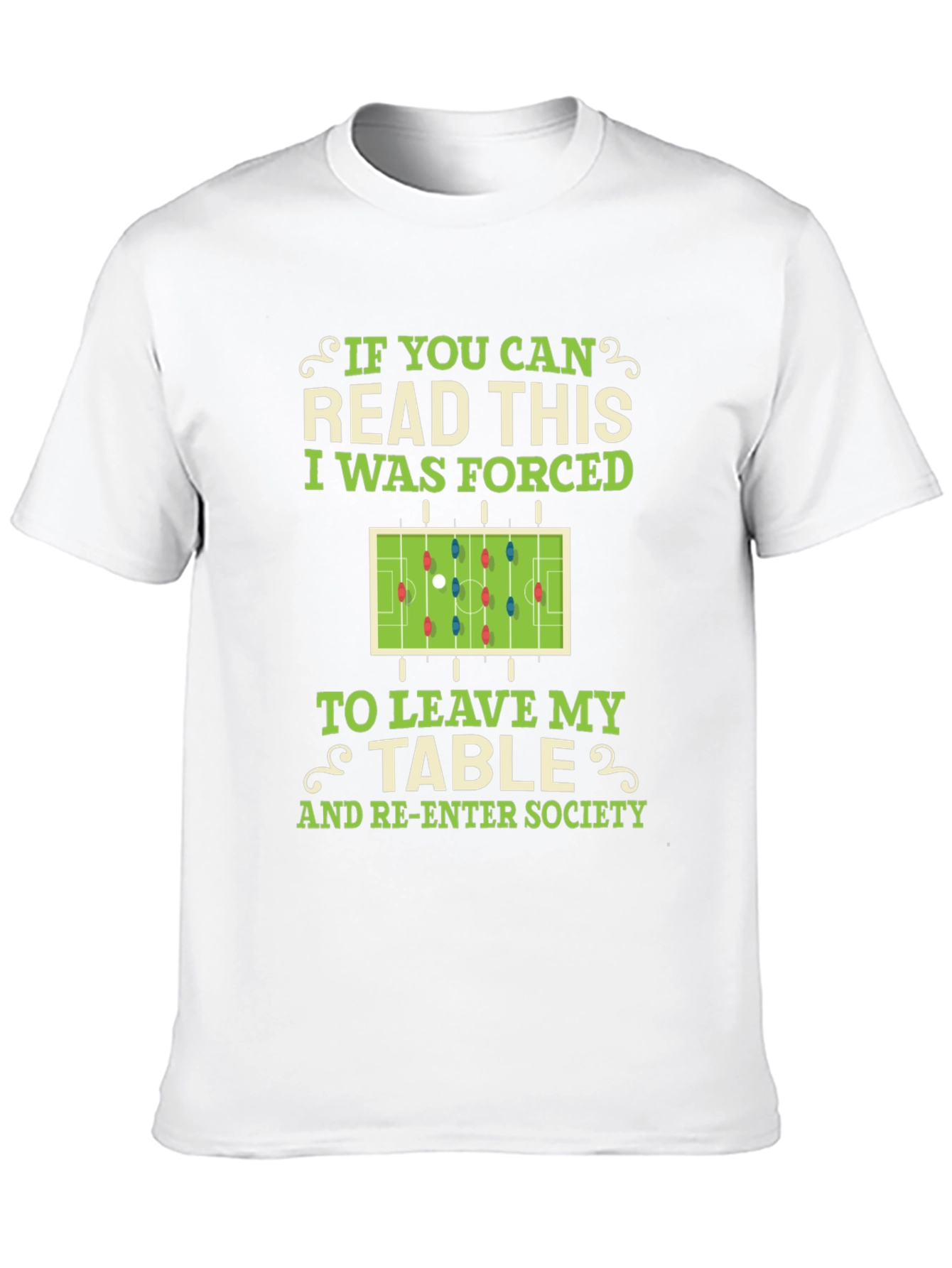 Black Funny Foosball Table Player T-Shirt view 10