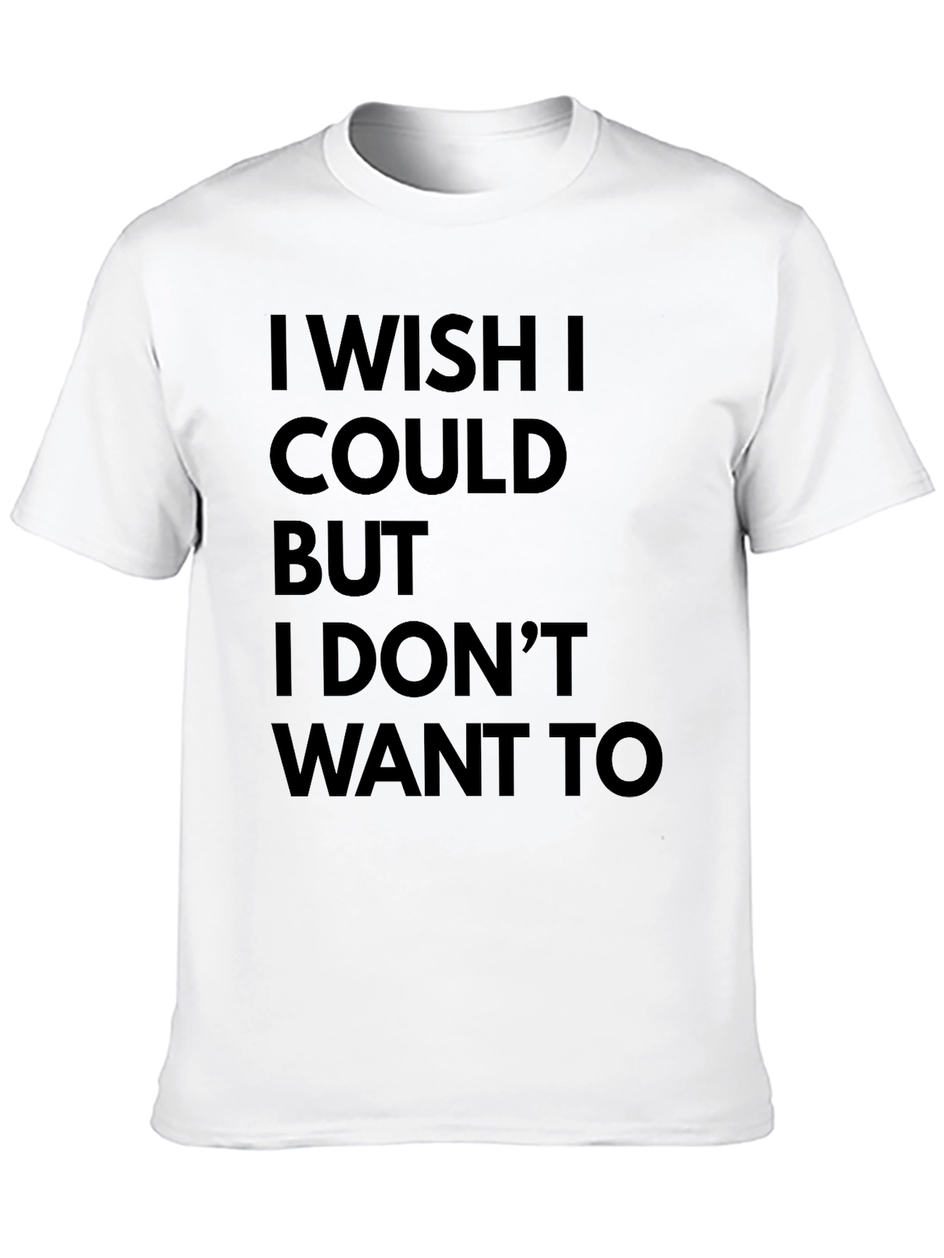 Black Funny I Wish I Could T-Shirt - Black view 10