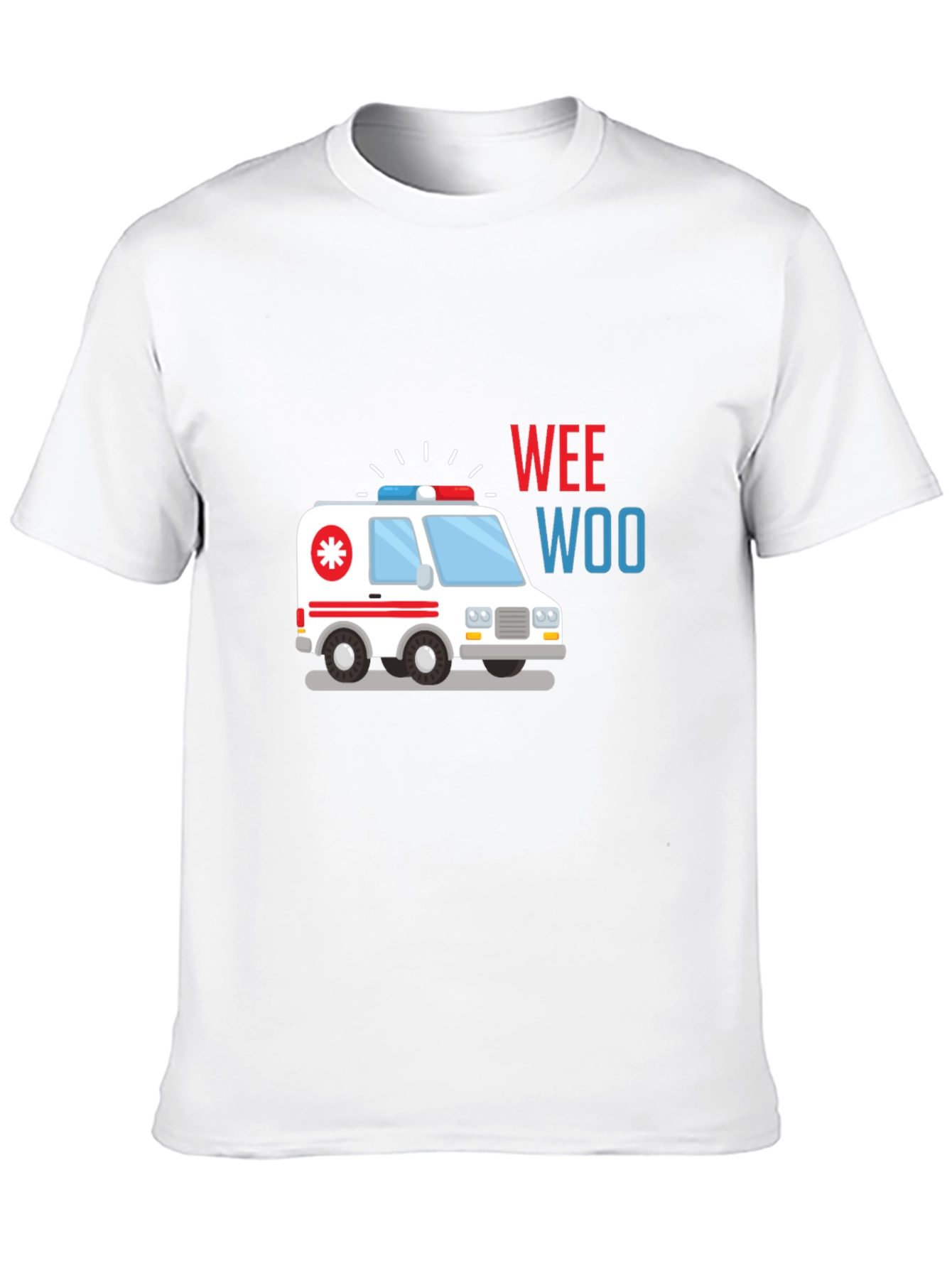 Black Ambulance Wee Woo Graphic T-Shirt - Black view 10