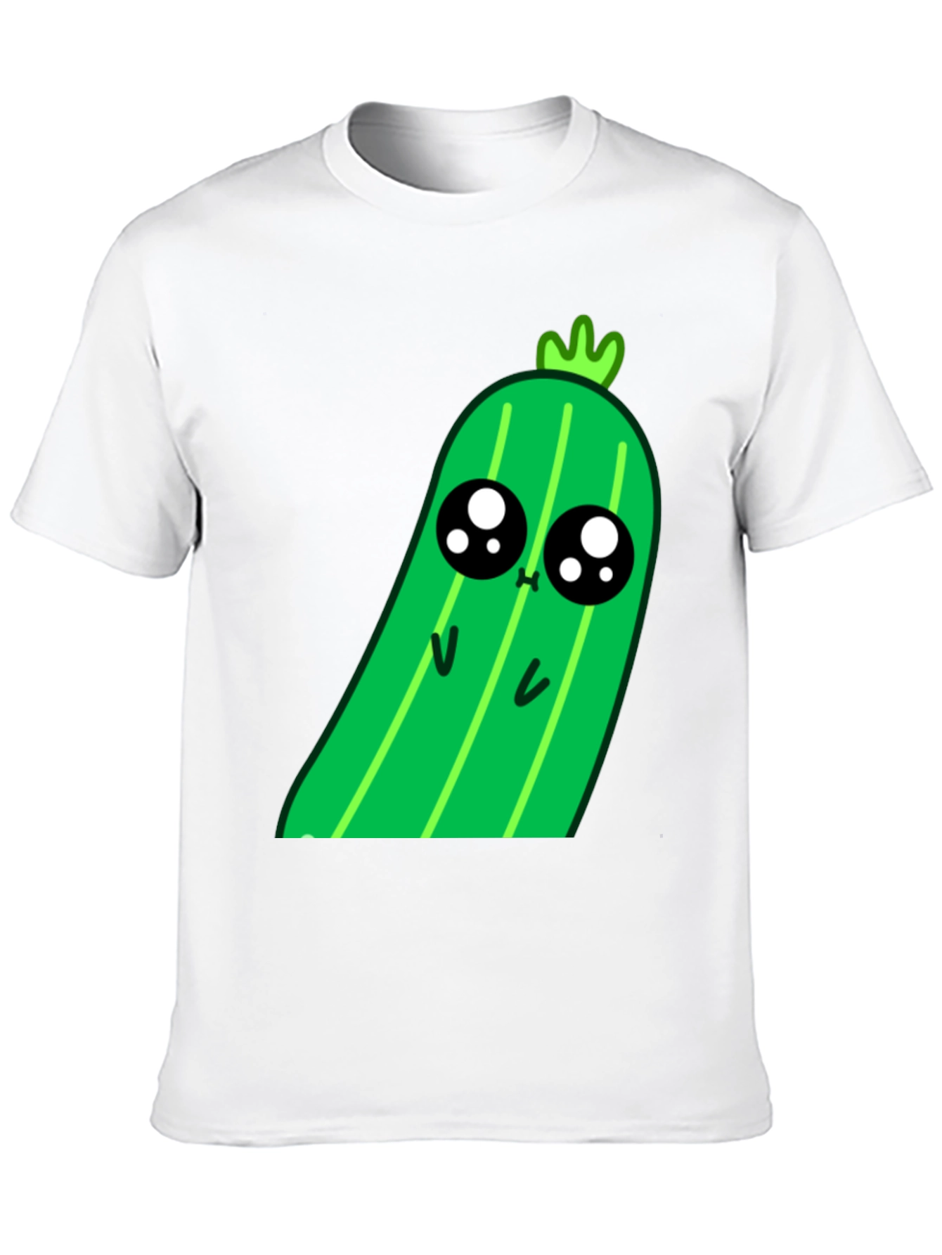Black Kawaii Pickle Graphic Tee - Cute Food Shirt view 10