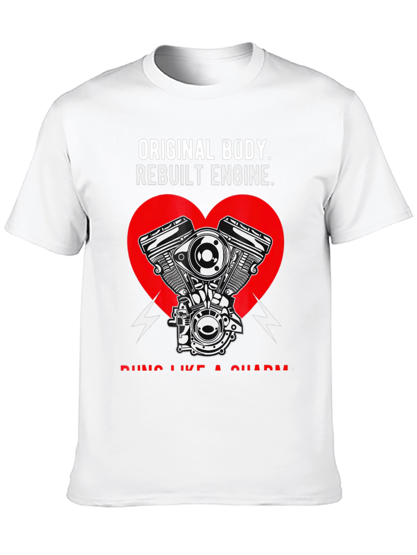 Black Original Body Rebuilt Engine Men's Tee view 10