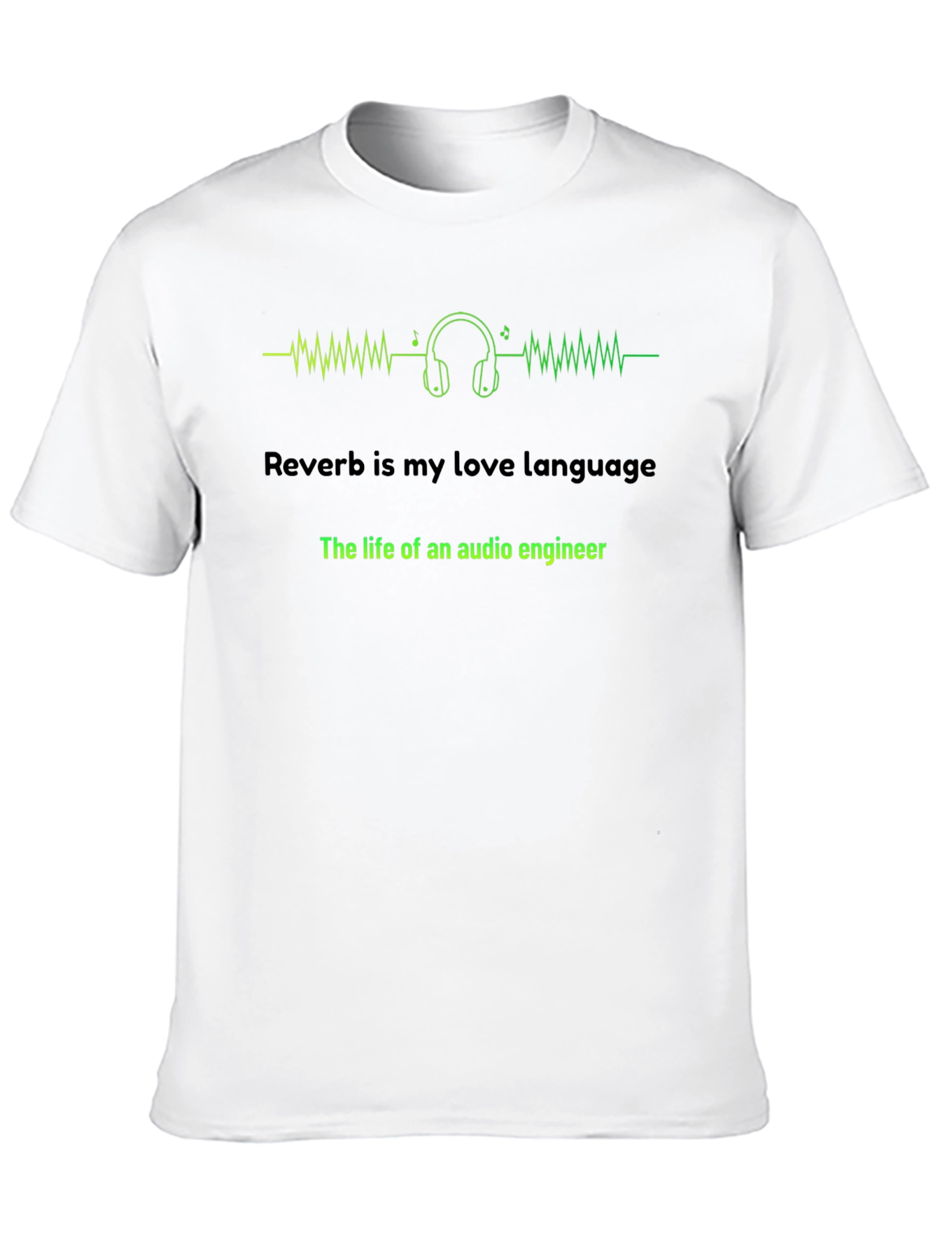 Black Audio Engineer T-Shirt: Reverb is My Love Language view 10