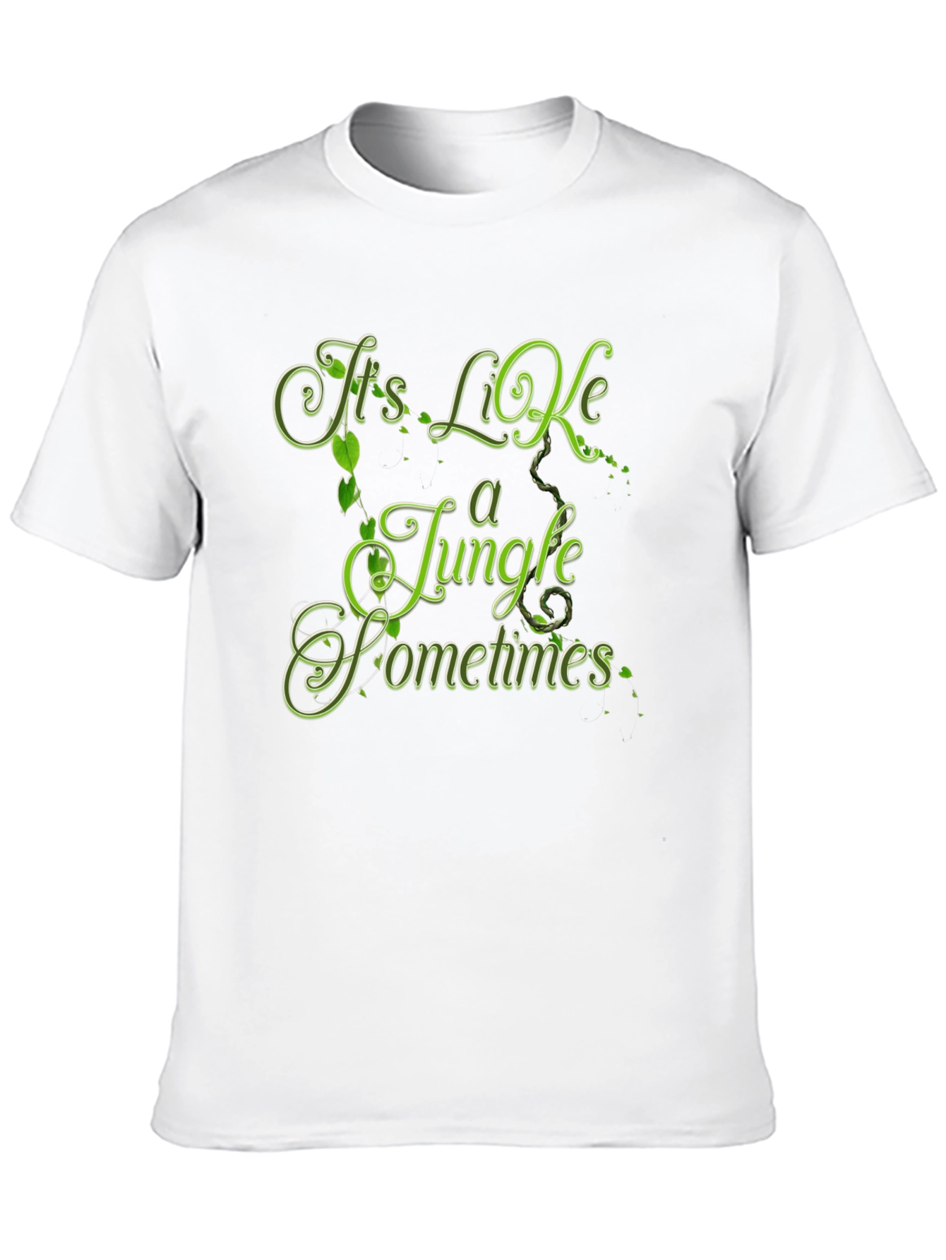 Black It's Like a Jungle Sometimes Black T-Shirt view 10