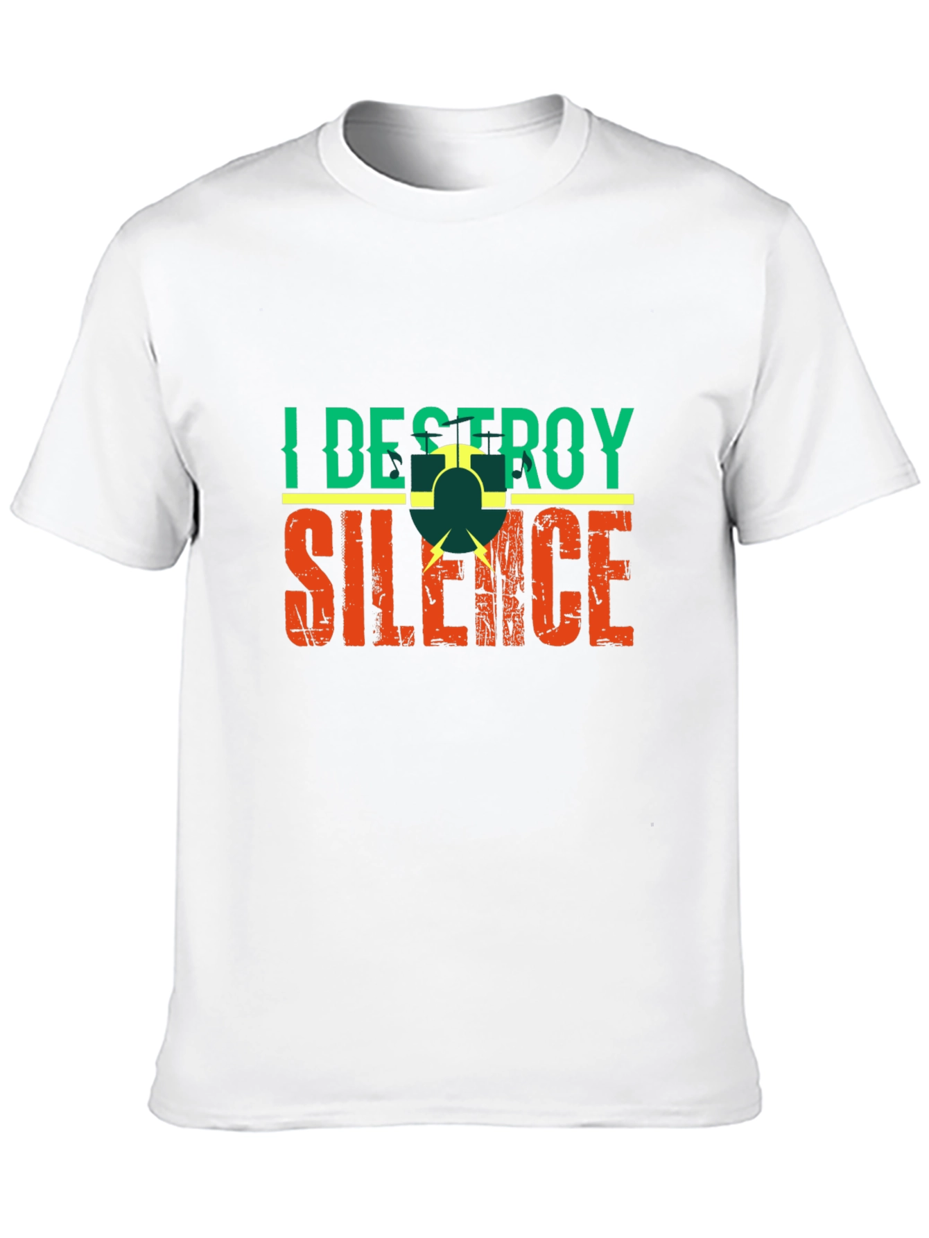Black I Destroy Silence T-Shirt view 10