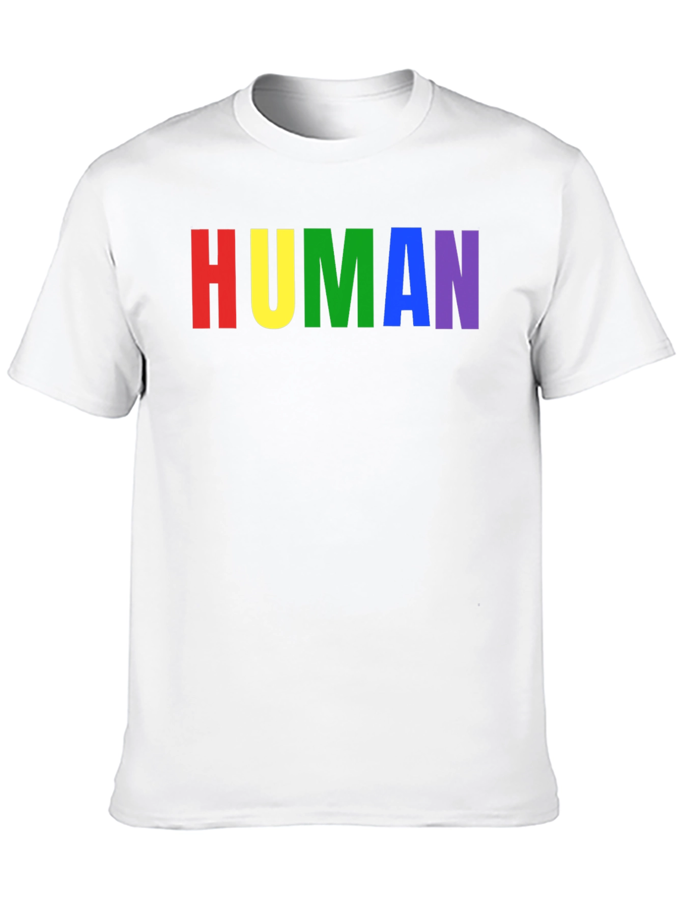 Black HUMAN Rainbow Pride T-Shirt - Black view 10