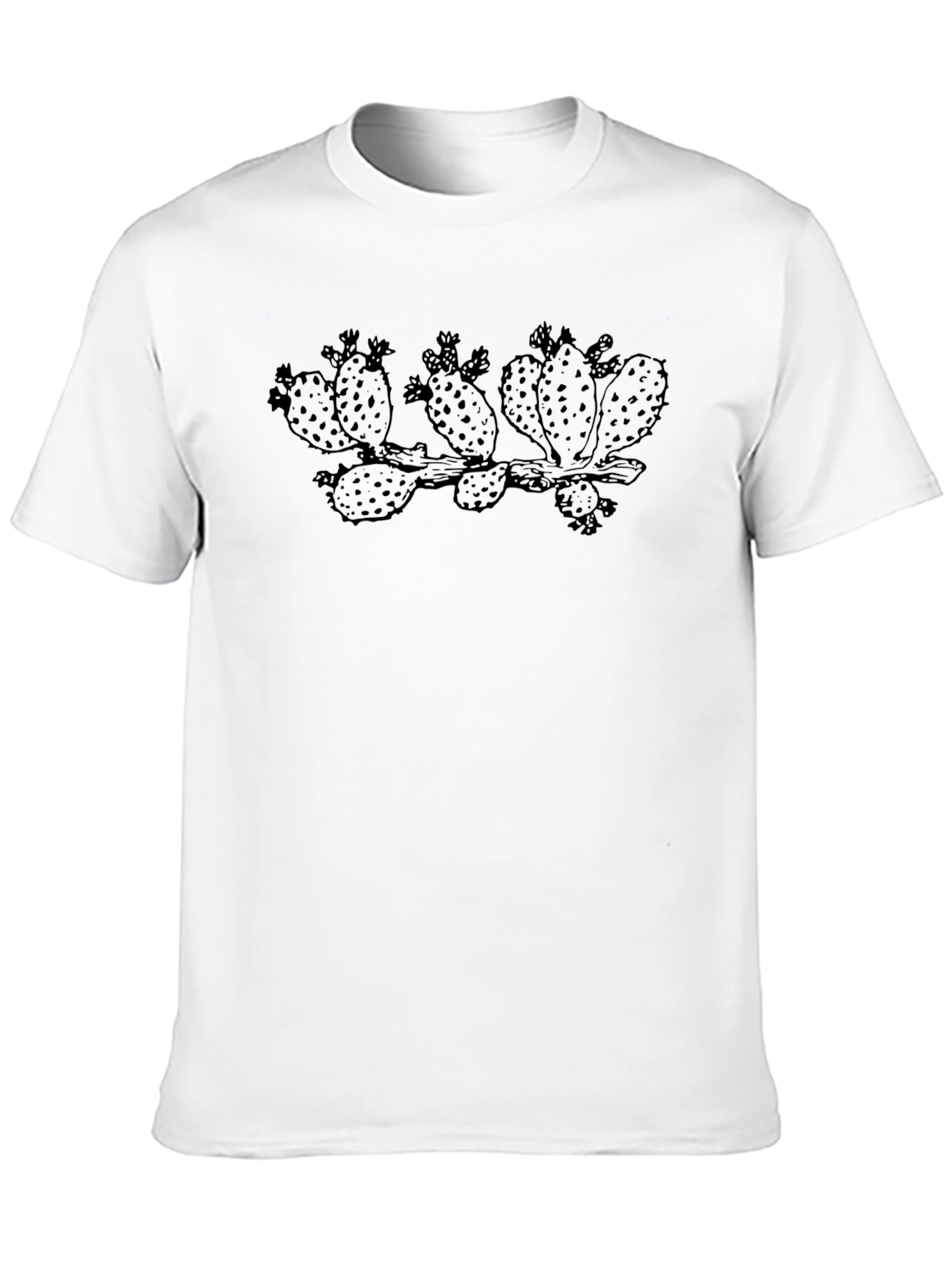 Black Cactus Graphic Print T-Shirt - Black view 10