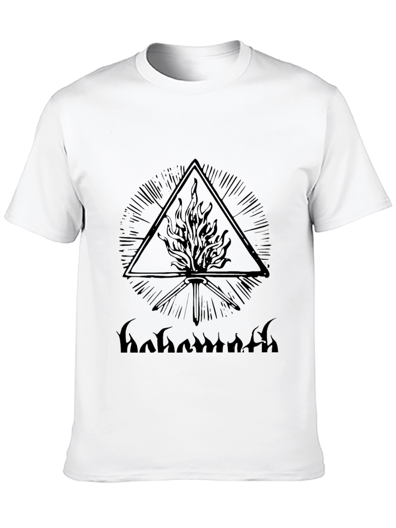 Black Mystic Flame Graphic Tee - Black Cotton Blend view 10