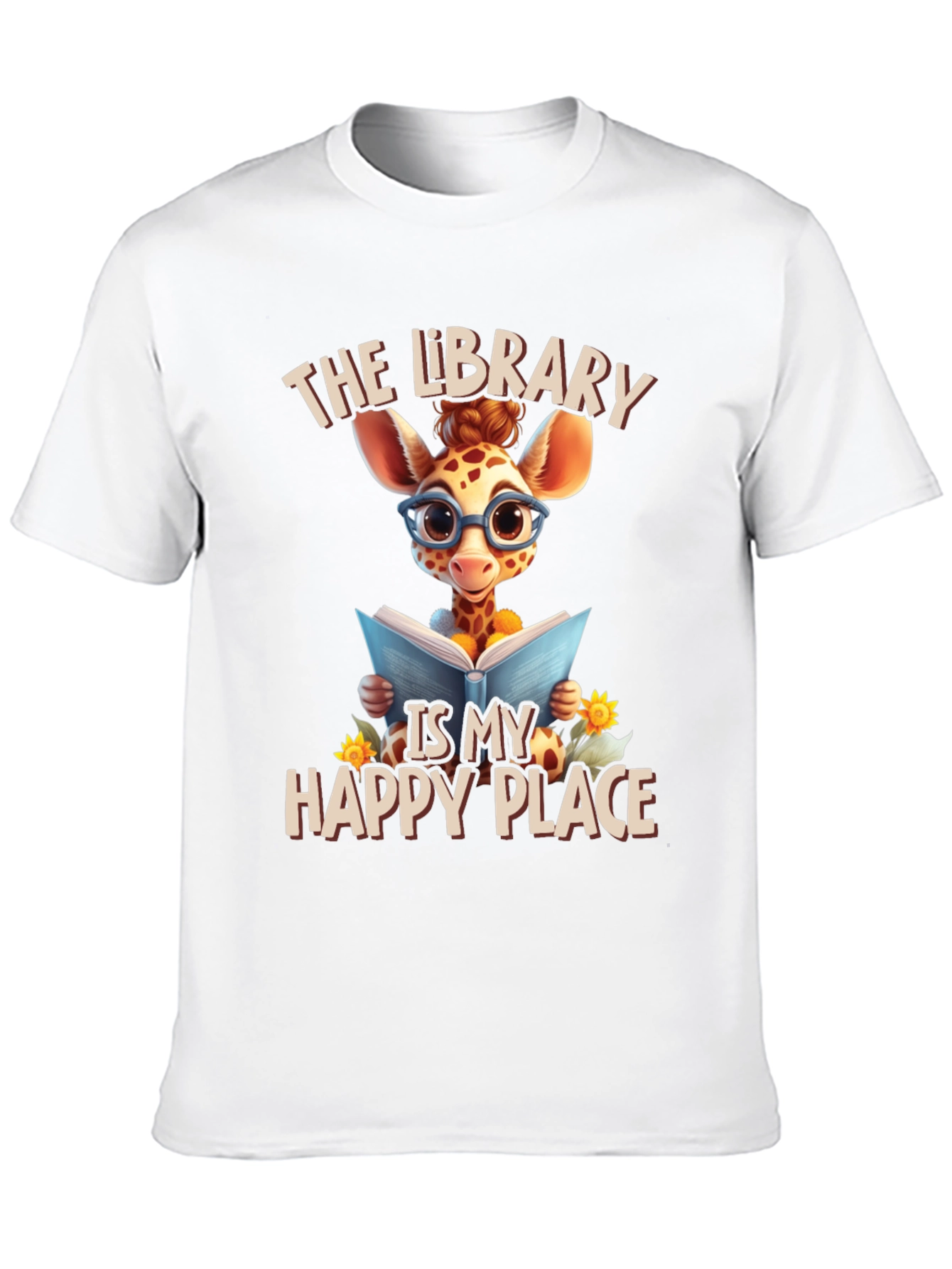 Black Library Giraffe T-Shirt - Book Lover Tee view 10