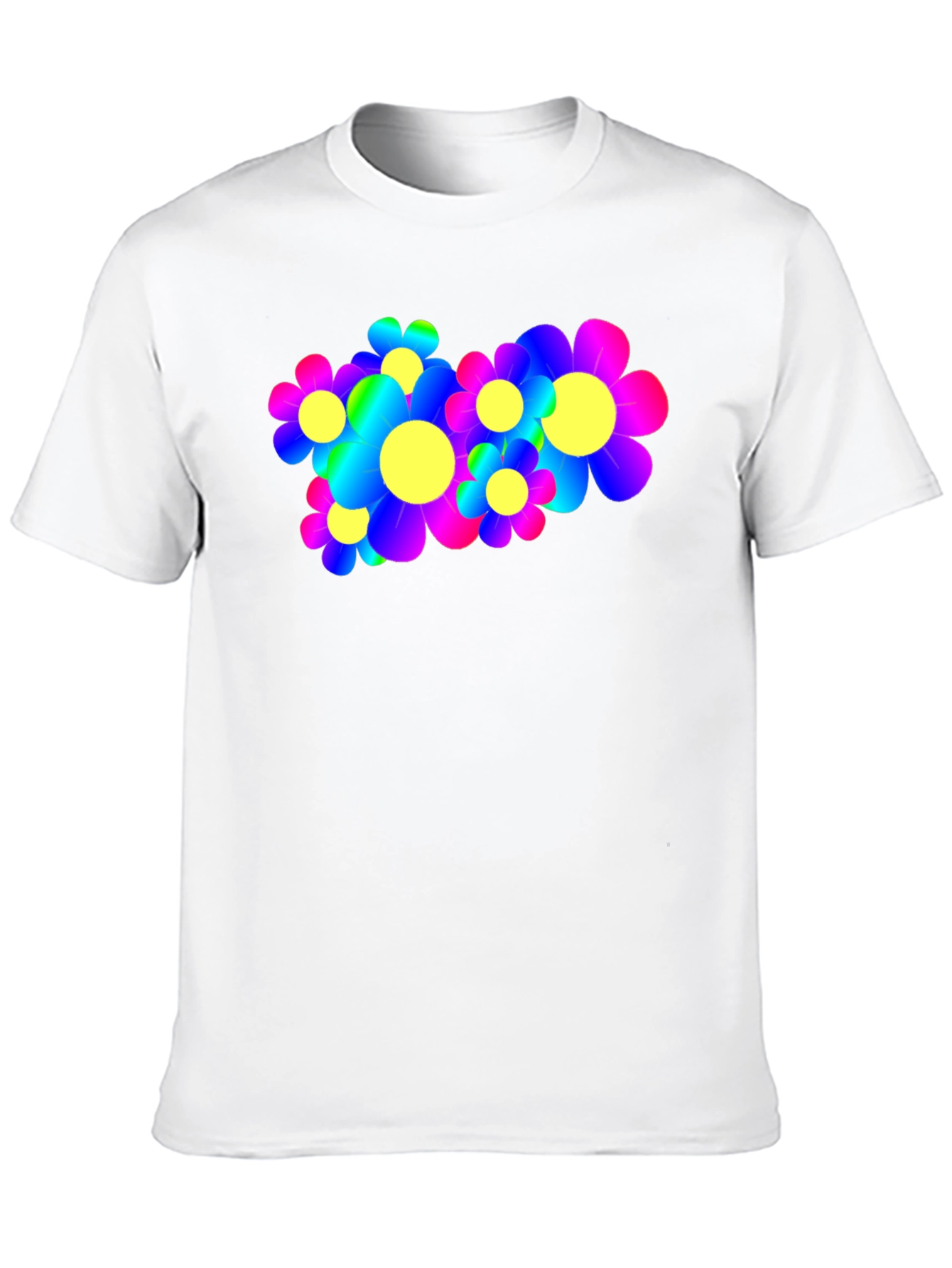 Black Psychedelic Flower Power Graphic Tee view 10