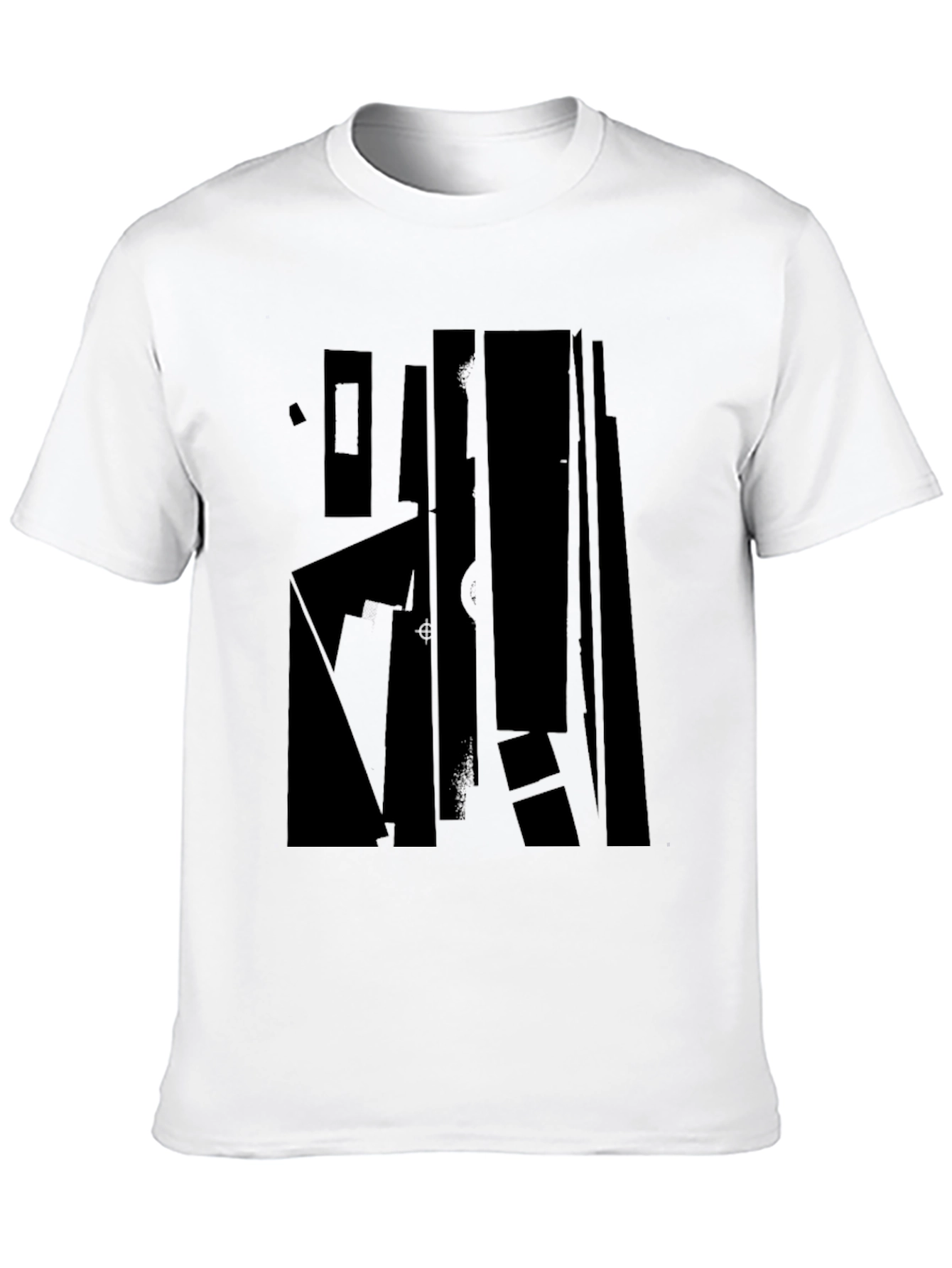 Black Abstract Graphic Black T-Shirt - Modern Minimalist Design view 10