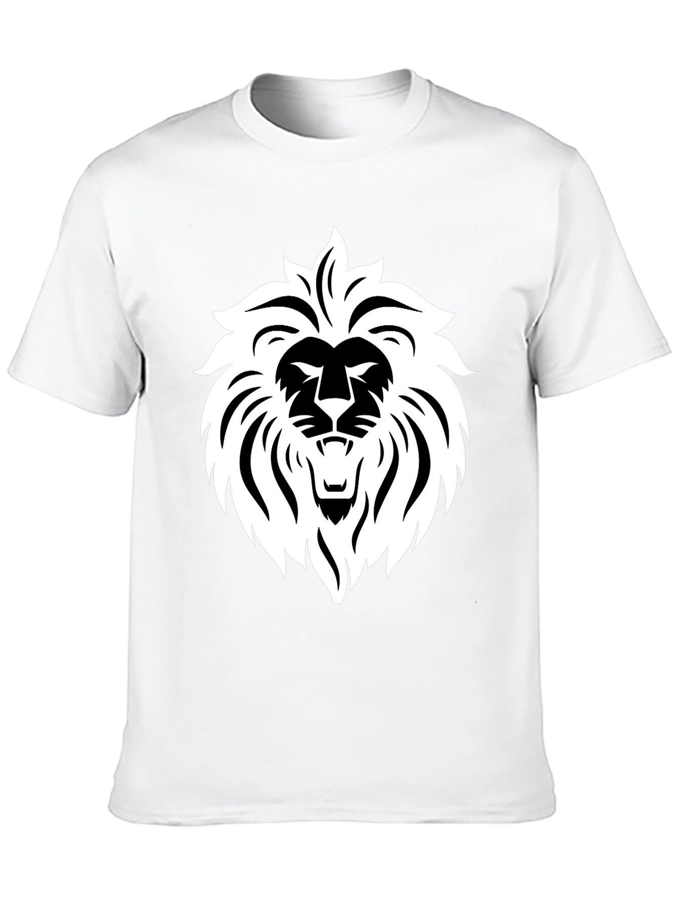 Black Bold Lion Graphic Tee - Black Cotton Blend view 10