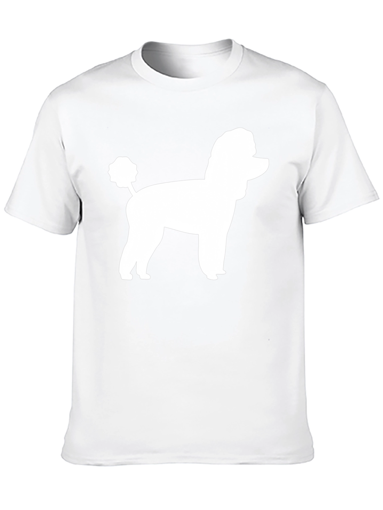 Black Poodle Silhouette Black T-Shirt view 10
