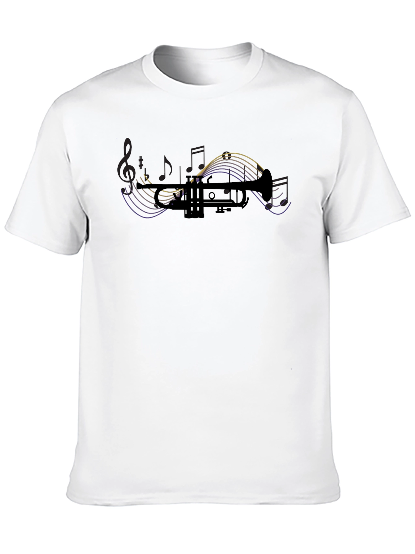 Black Music Lover Trumpet Graphic Black Tee view 10