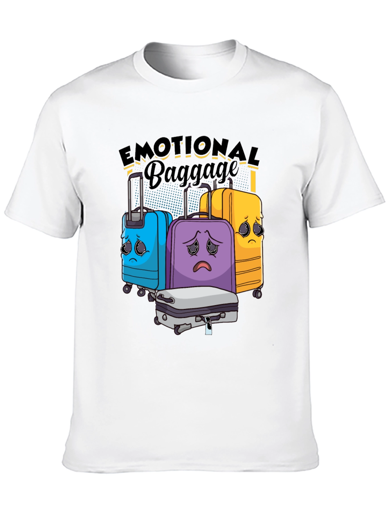 Black Emotional Baggage Graphic T-Shirt view 10