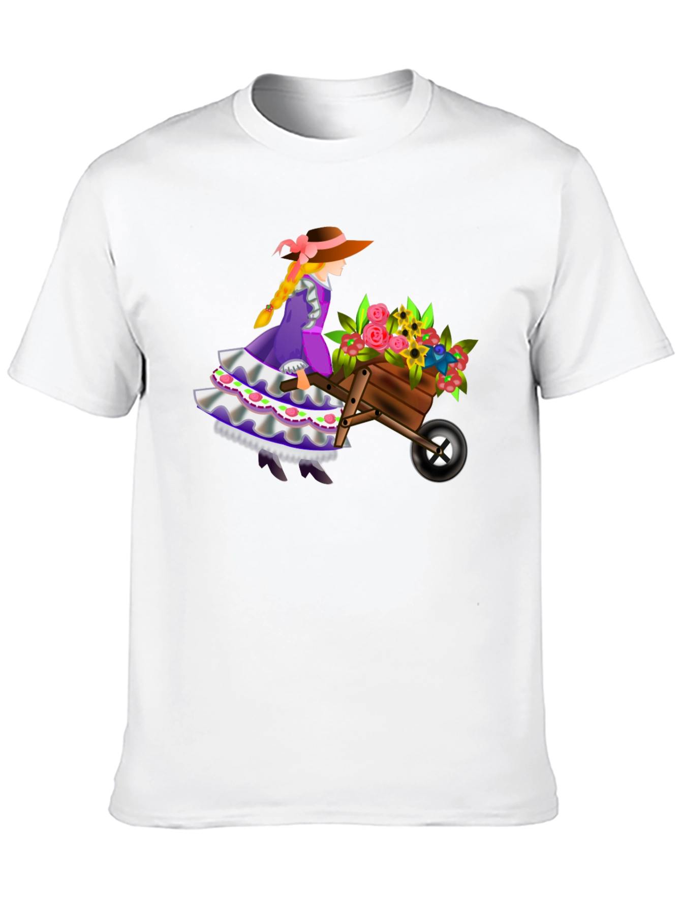 Black Whimsical Gardener Graphic Tee view 10
