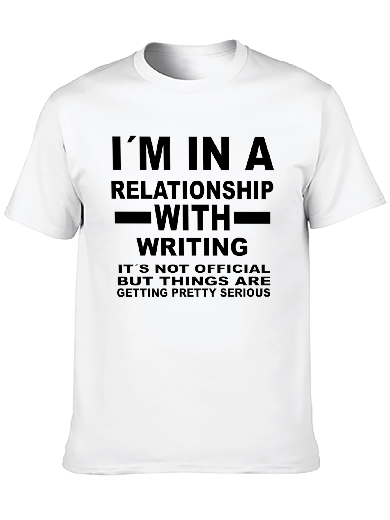 Black Writer's T-Shirt: I'm in a Relationship with Writing view 10