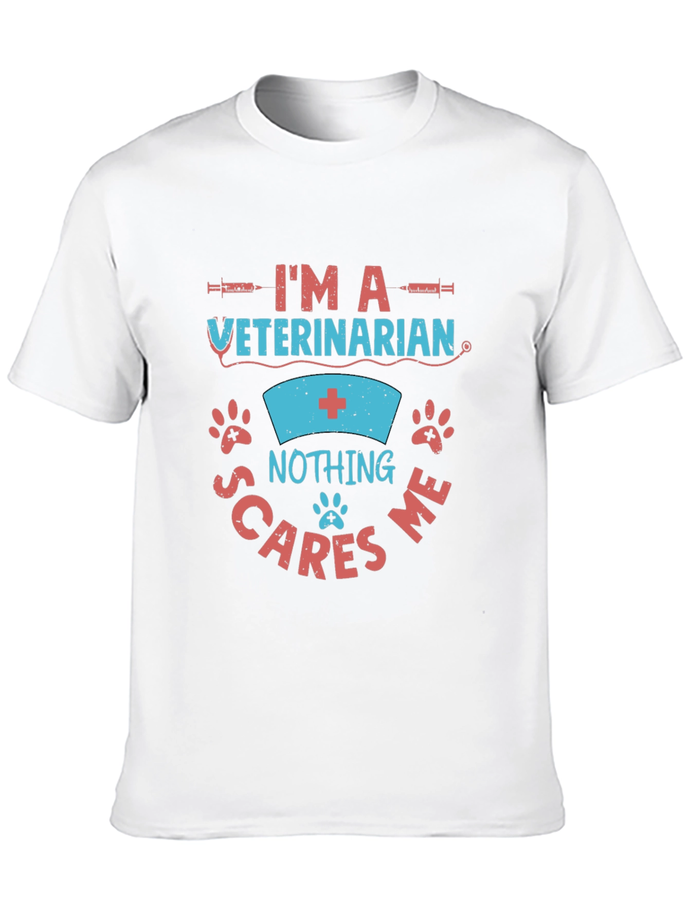 Black Veterinarian Nothing Scares Me Graphic T-Shirt view 10