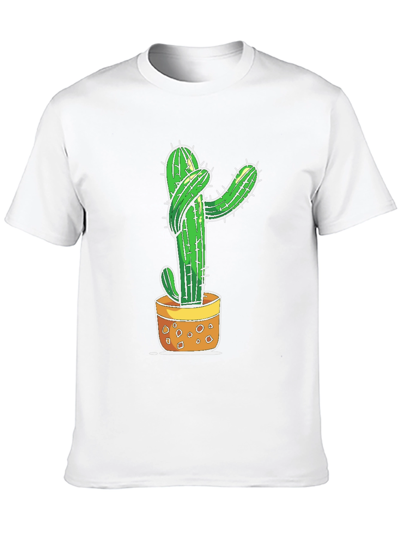 Black Cactus Hug Graphic T-Shirt - Unisex view 10