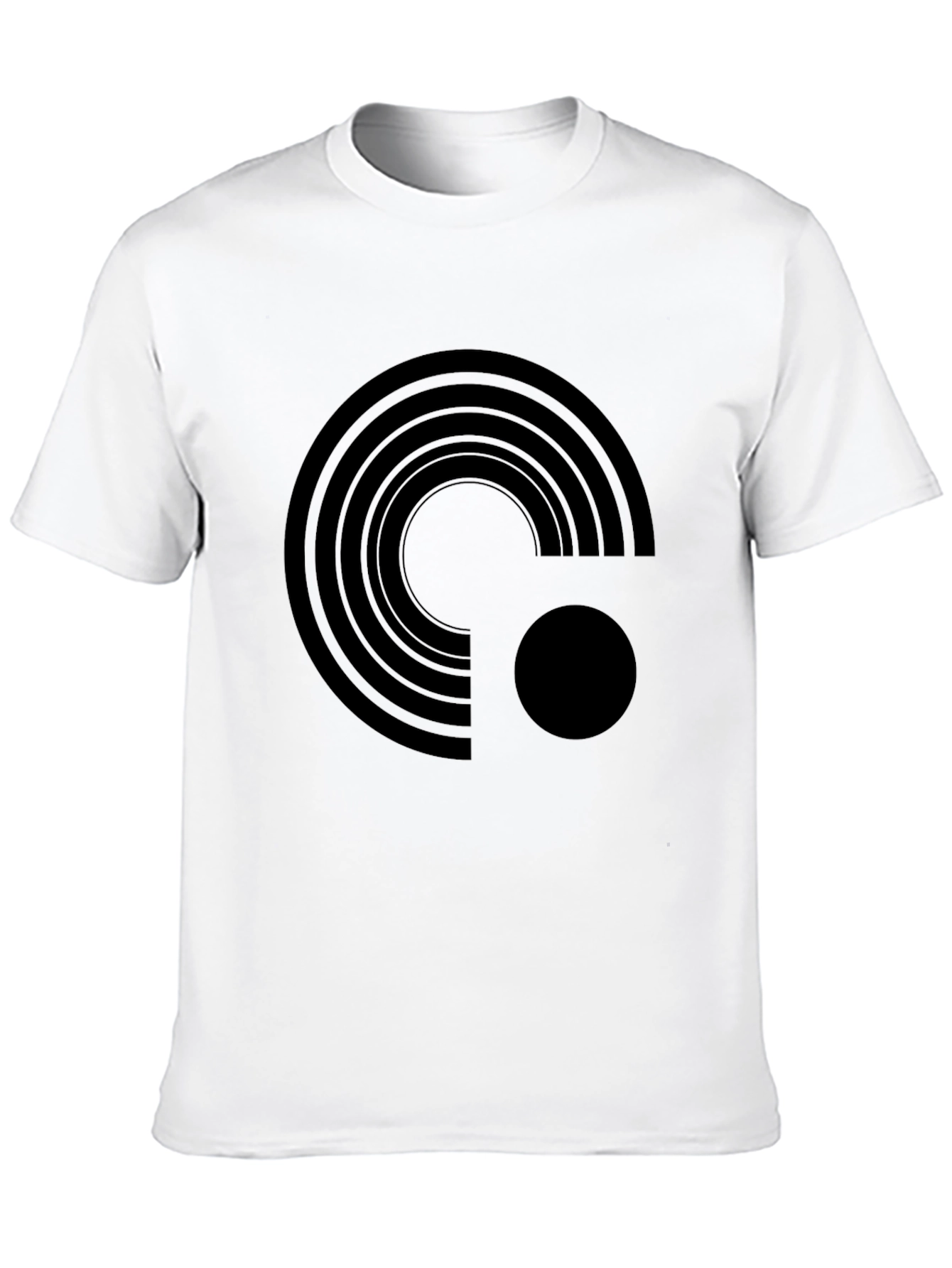 Black Modern Graphic Tee - Black Minimalist Design view 10