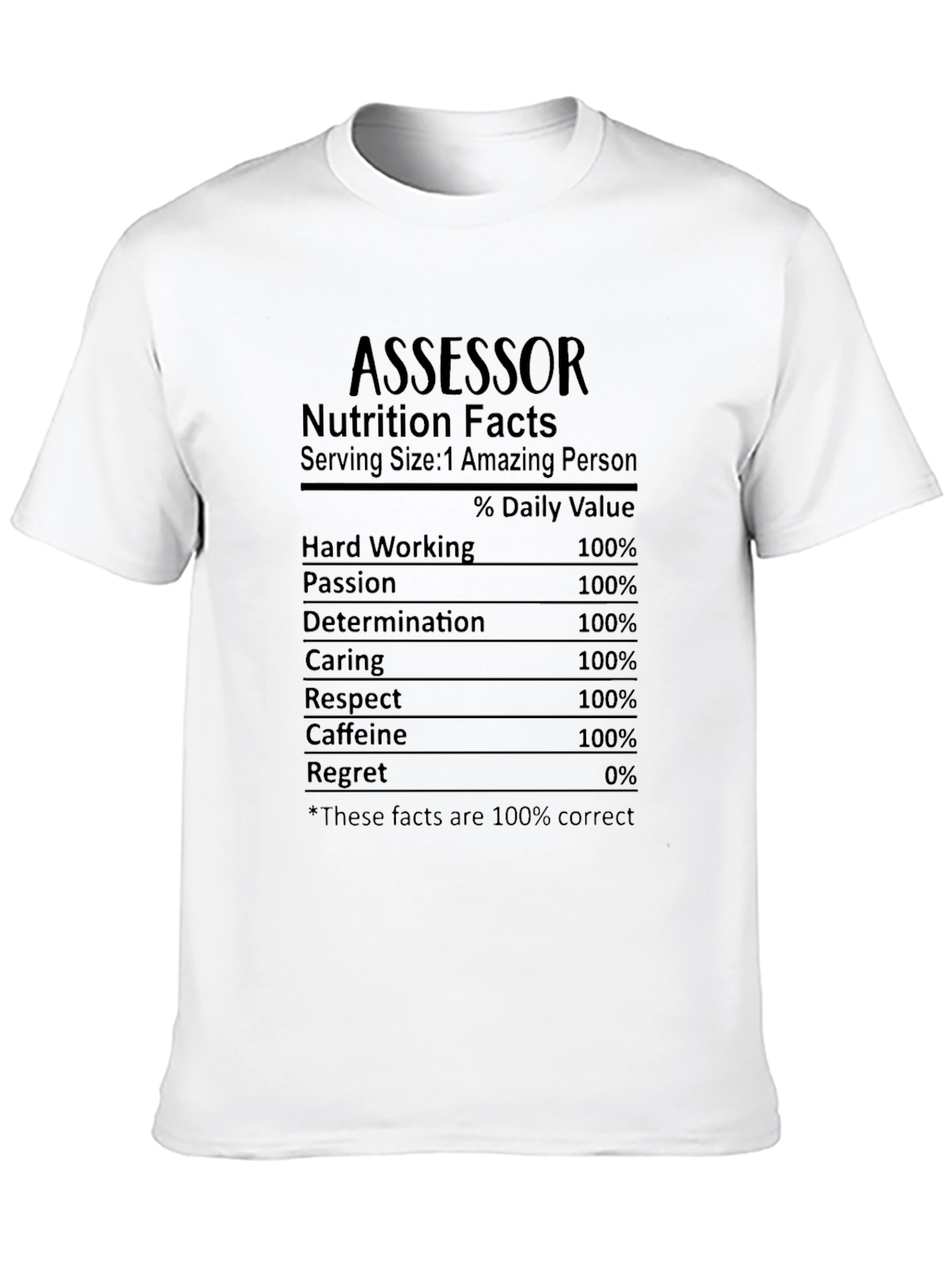 Black Assessor Nutrition Facts T-Shirt - Amazing Person Inside! view 10