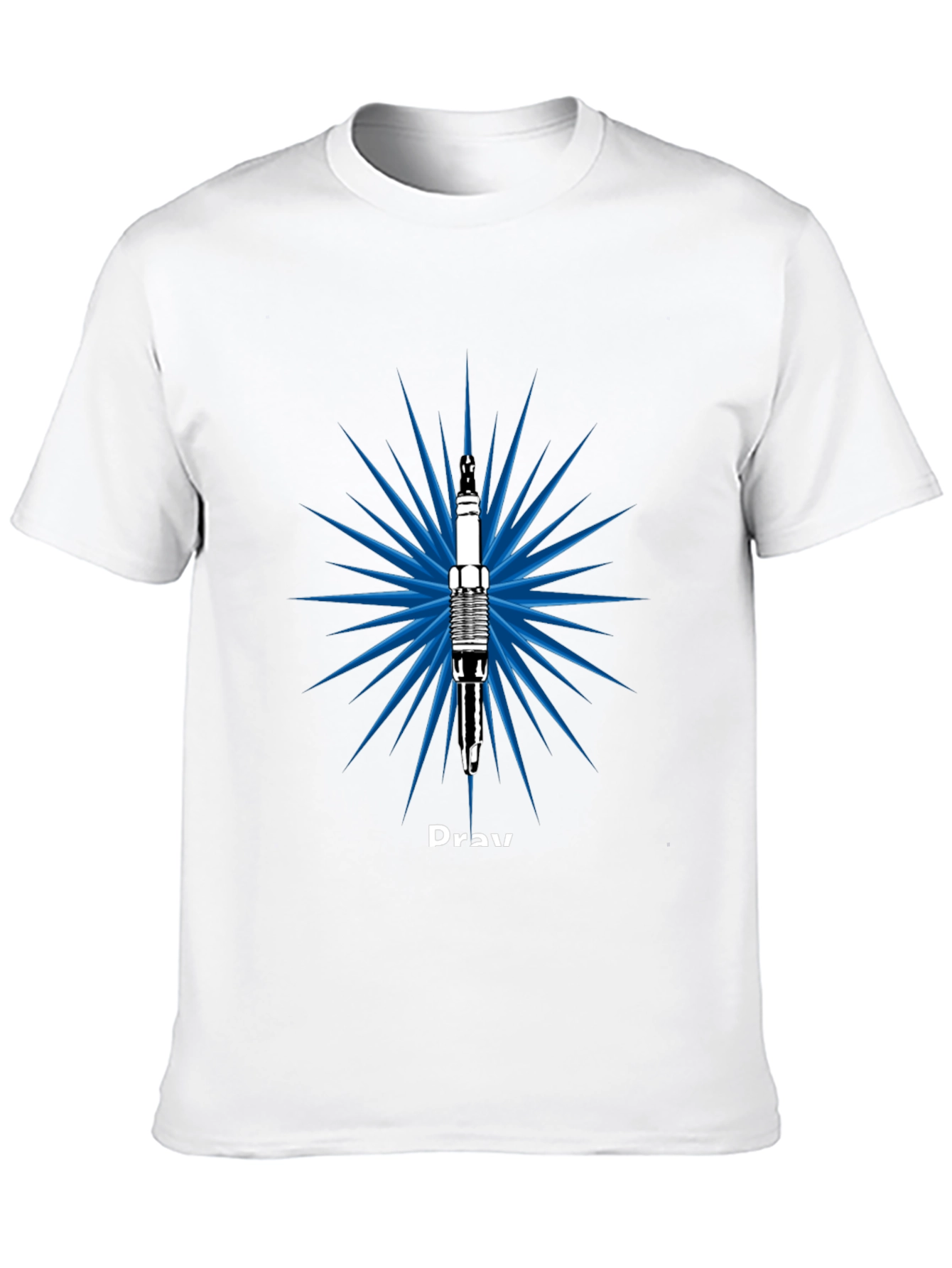 Black Spark Plug Graphic Tee - Drav view 10