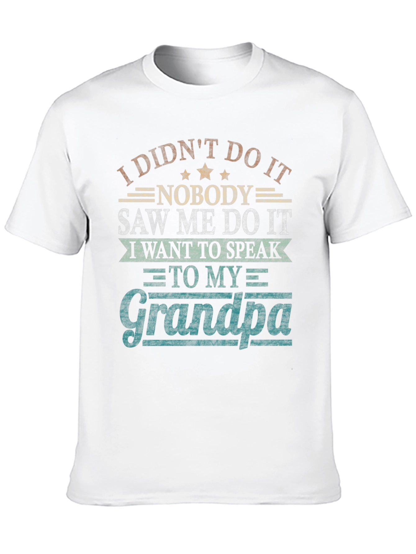 Black I Didn't Do It Grandpa T-Shirt view 10