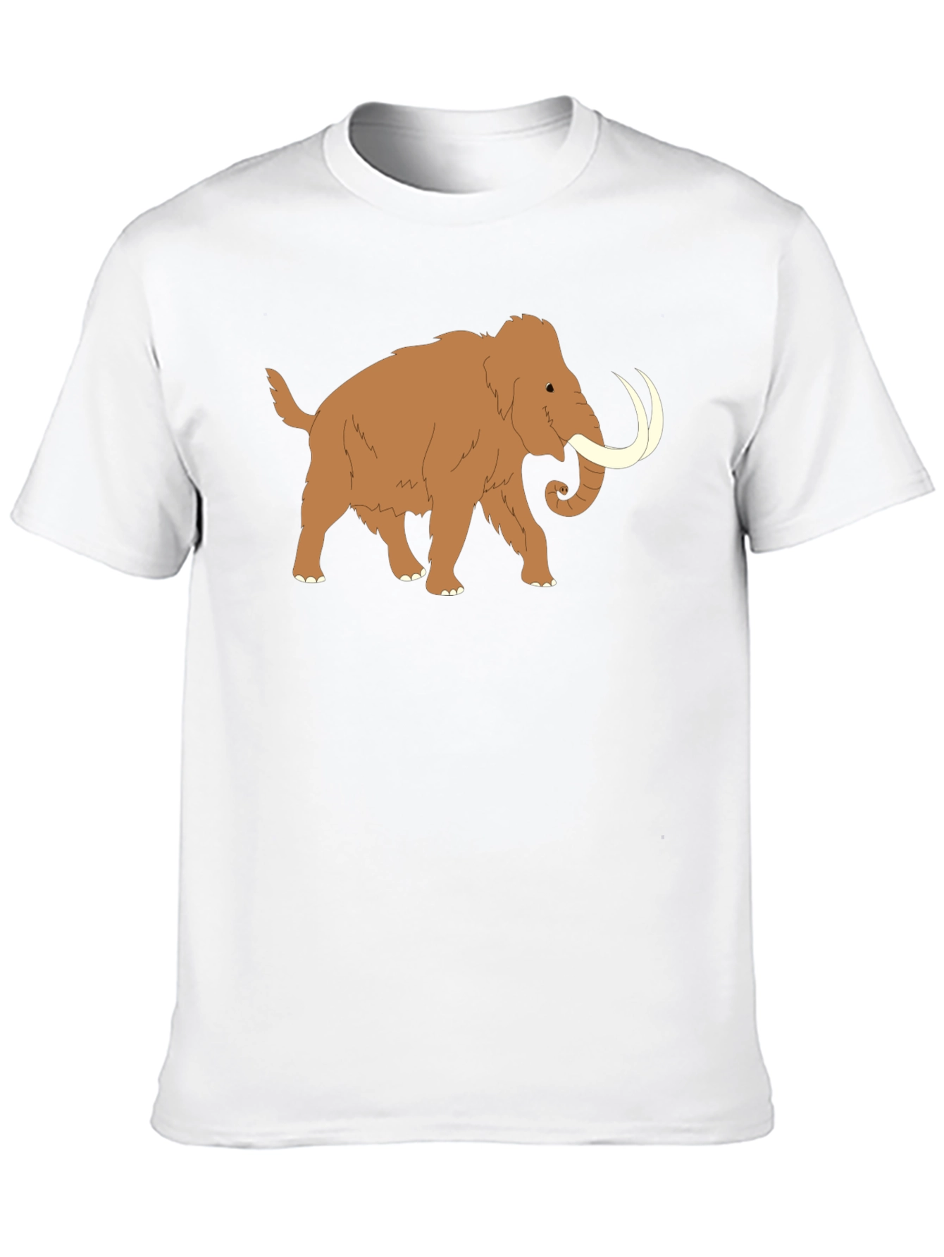 Black Woolly Mammoth Graphic Tee - Black Cotton T-Shirt view 10