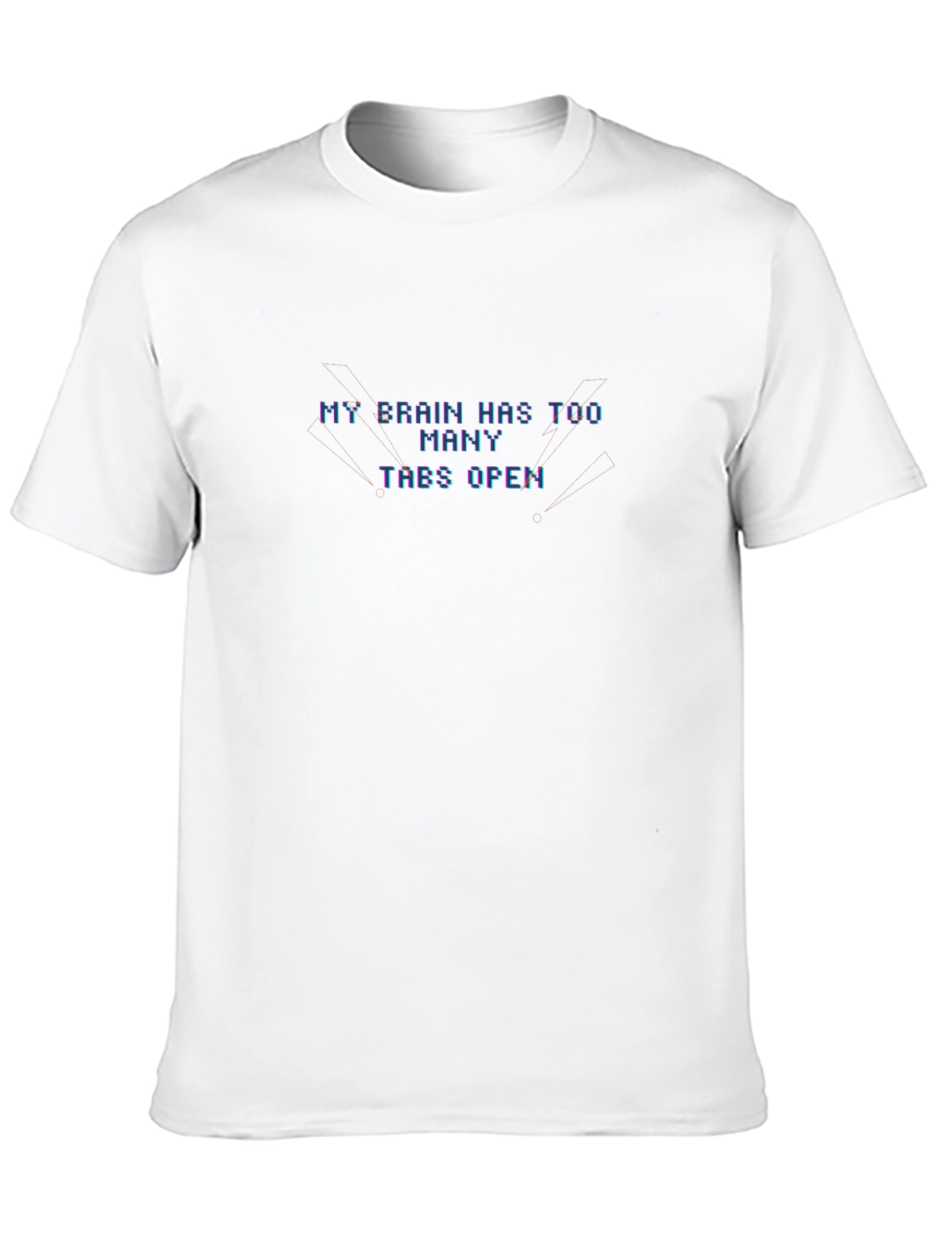 Black My Brain Has Too Many Tabs Open - Novelty T-Shirt view 10