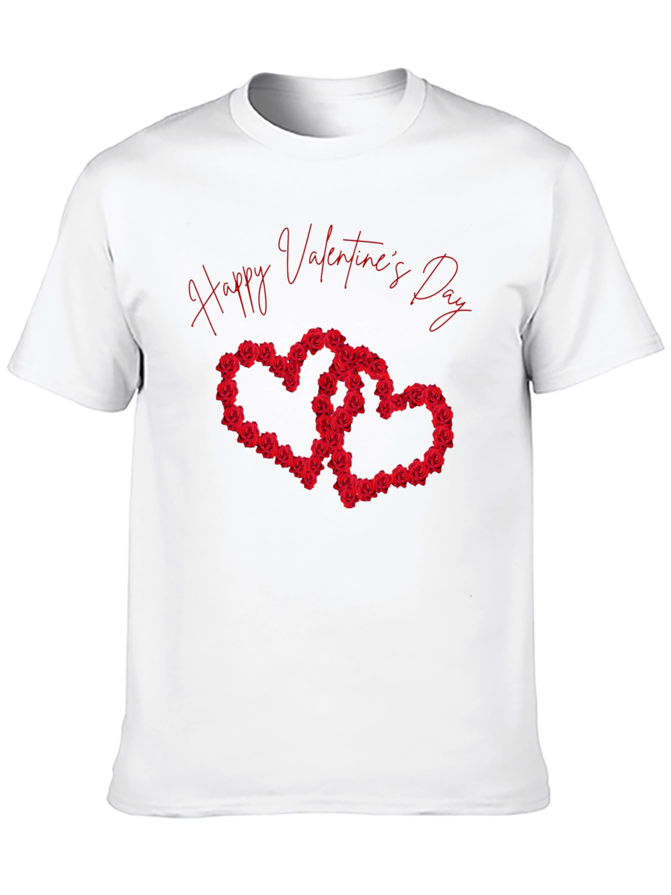 Black Happy Valentine's Day Rose Heart Graphic Tee view 10