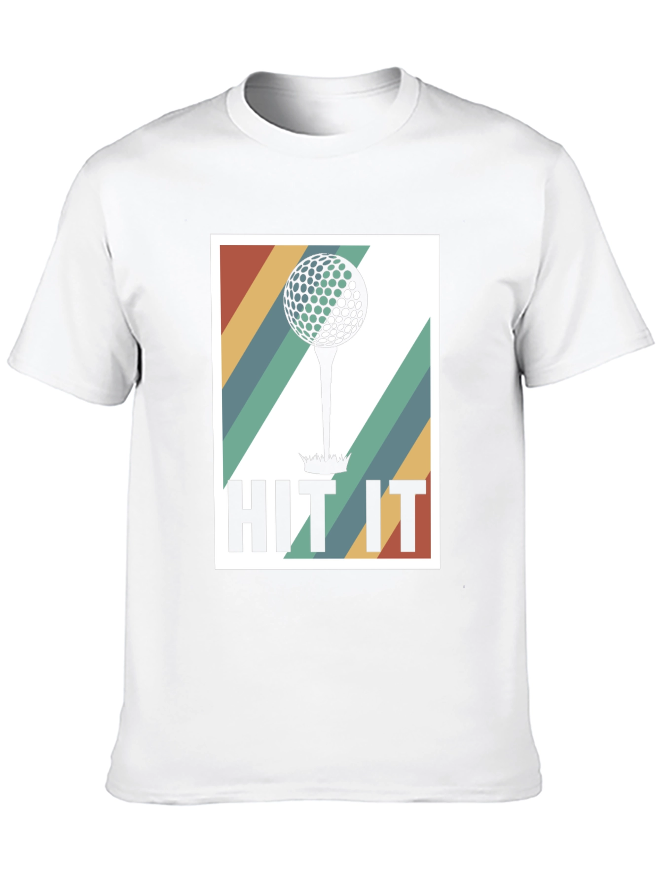 Black Retro Golf Hit It T-Shirt view 10