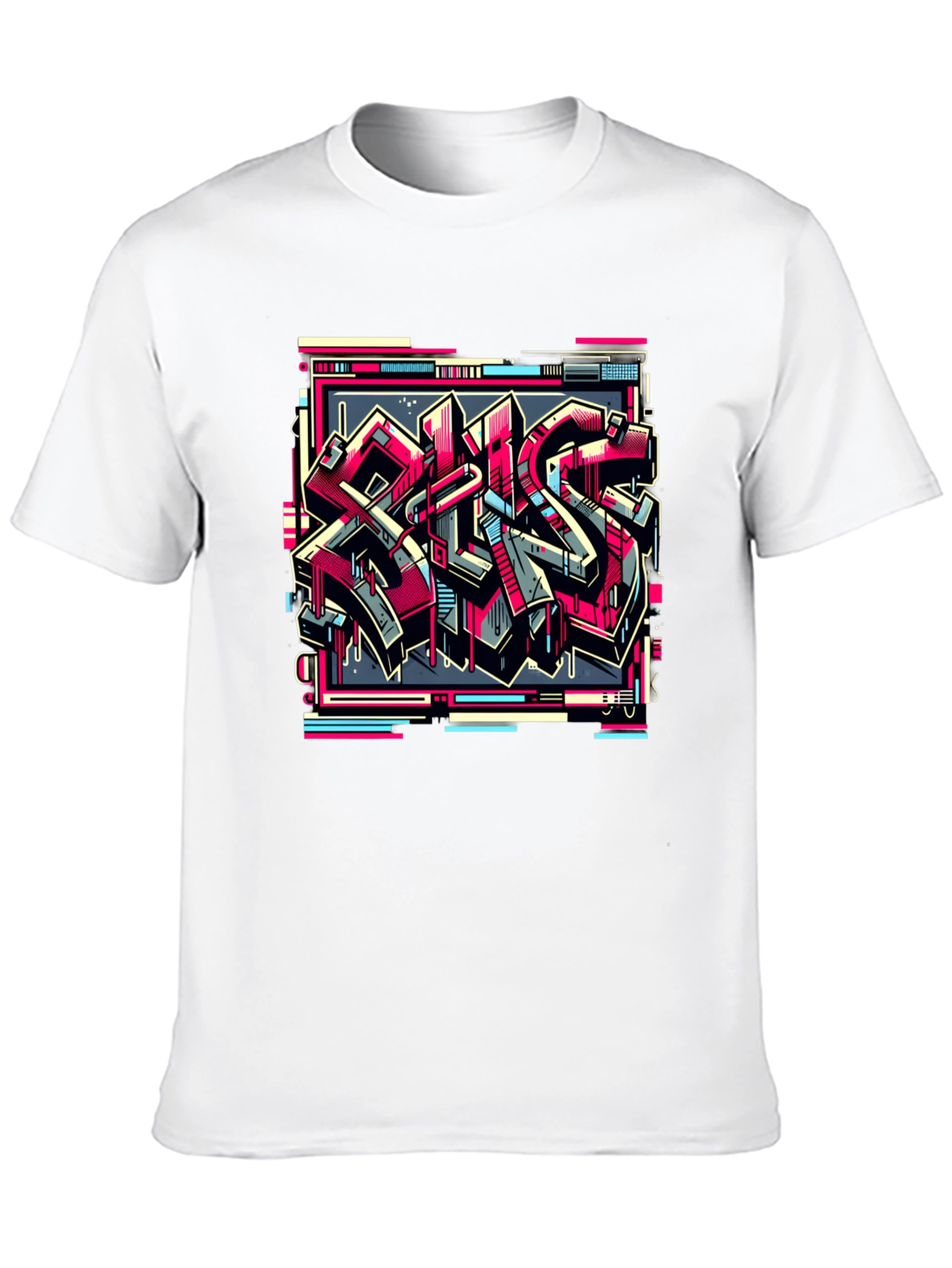 Black Urban Graffiti Graphic Tee - Street Style Black T-Shirt view 10
