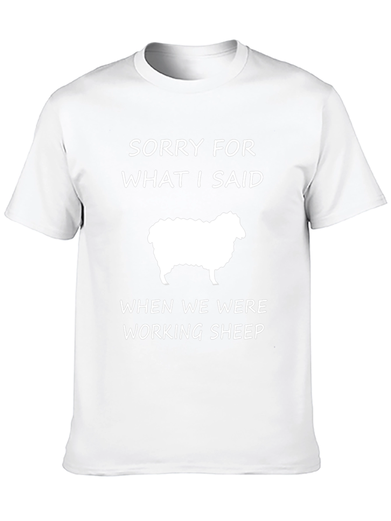 Black Funny Sorry Sheep T-Shirt view 10