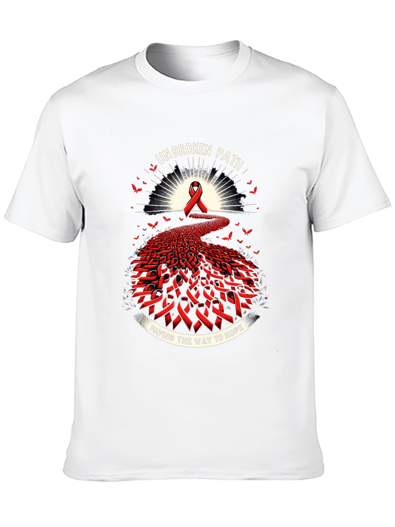 Black Unbroken Path Awareness T-Shirt view 10