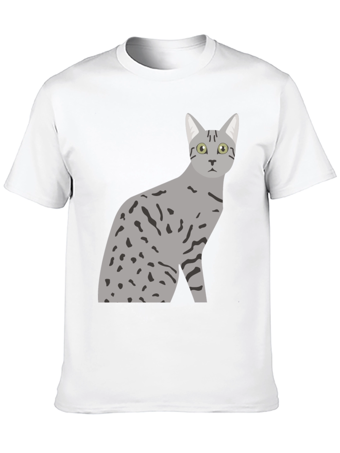 Black Cool Cat Graphic Tee - Black Cotton Blend Shirt view 10