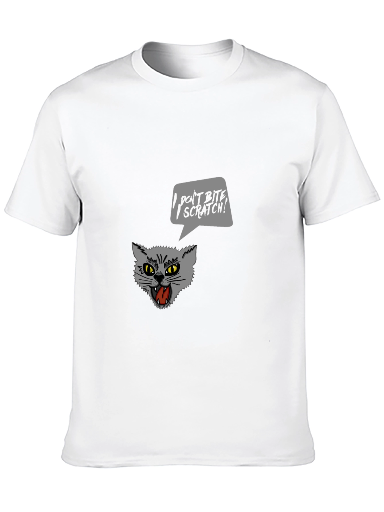 Black Cat-itude T-Shirt: "I Don't Bite, I Scratch!" view 10