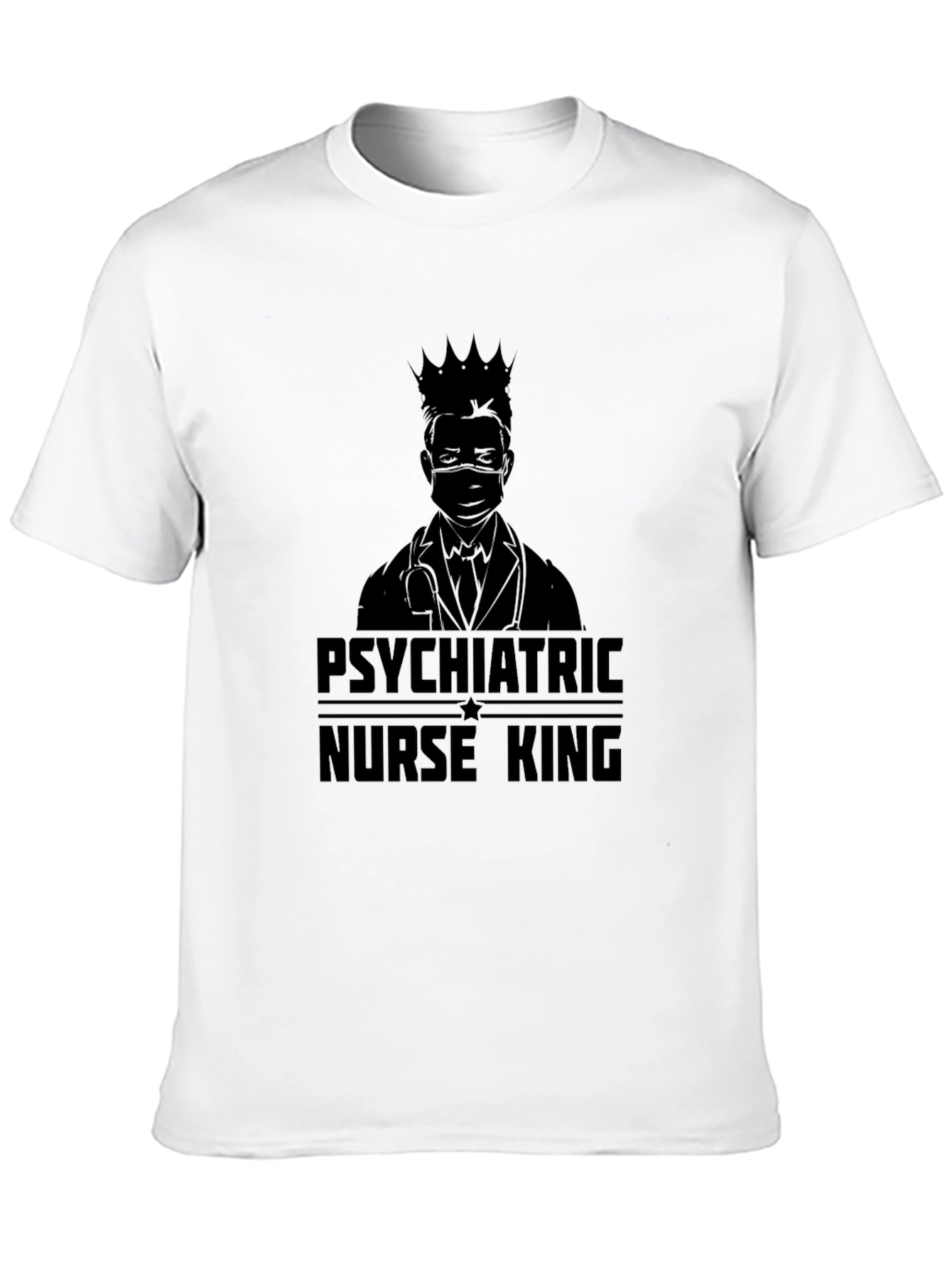 Black Psychiatric Nurse King T-Shirt view 10