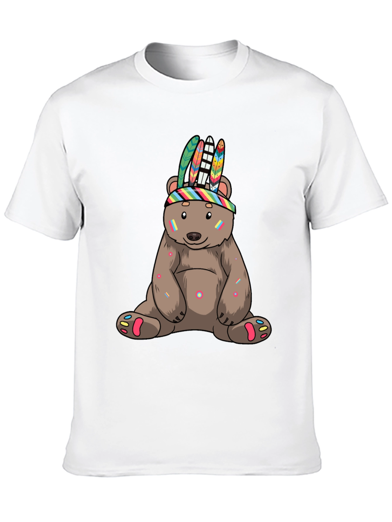 Black Cool Bear T-Shirt - Fun, Colorful Design view 10