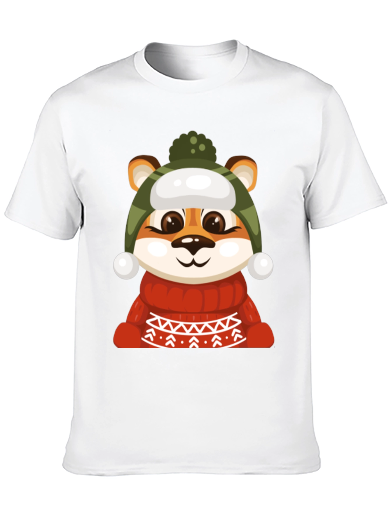 Black Cartoon Animal in Hat Sweater T-Shirt view 10