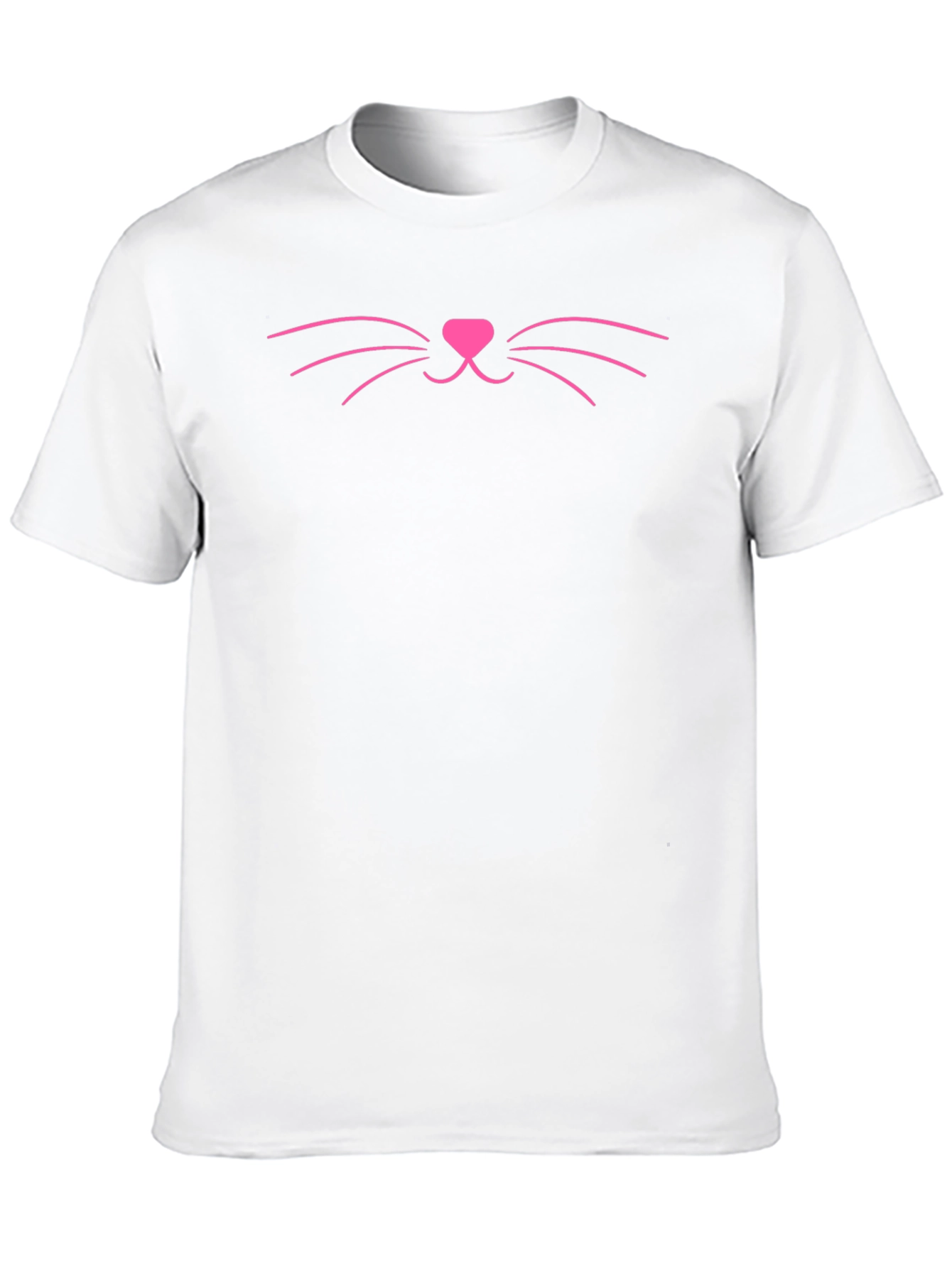 Black Cute Cat Face Graphic T-Shirt - Black view 10
