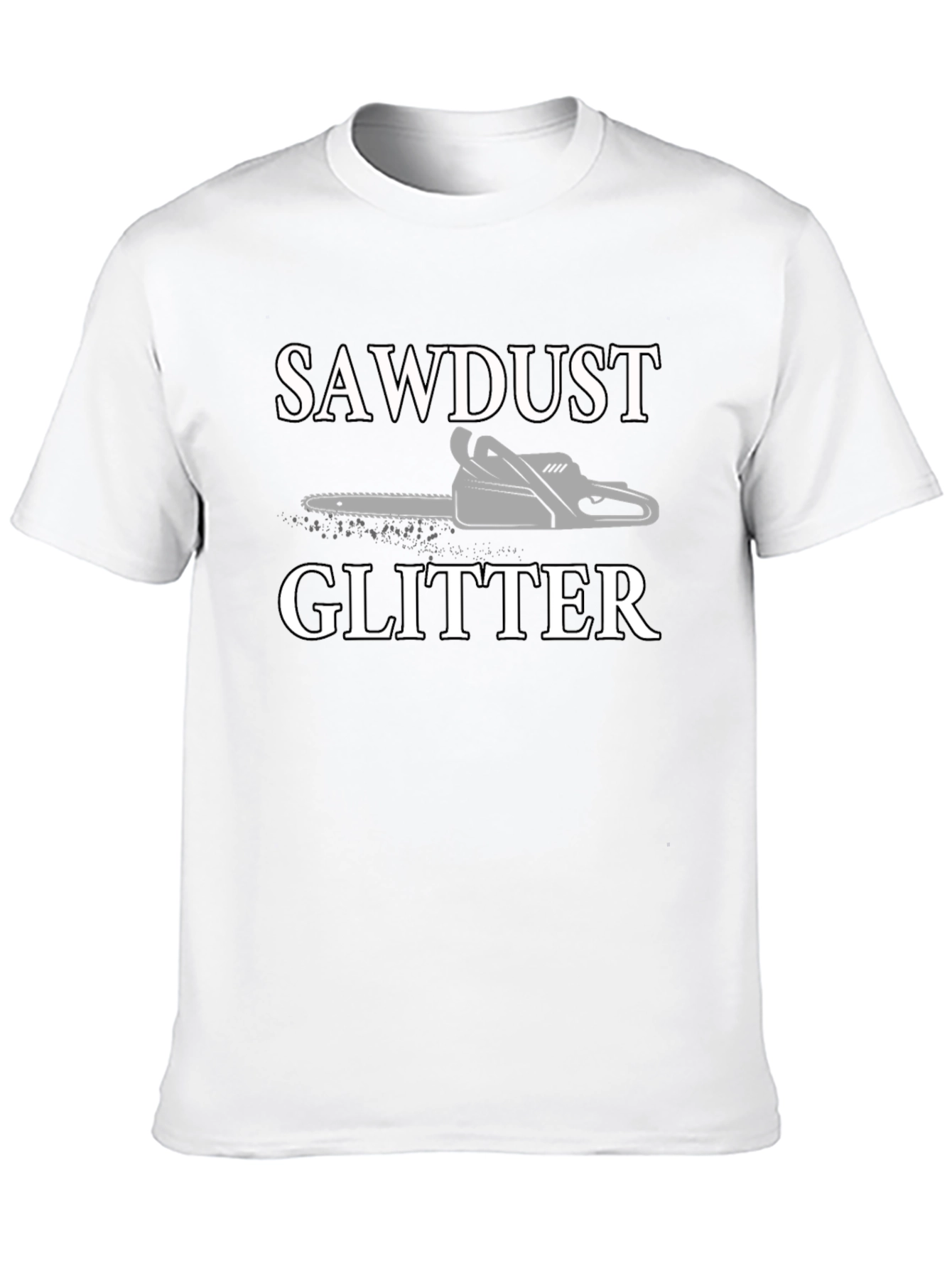 Black Sawdust Glitter T-Shirt - Black - Chainsaw Design view 10