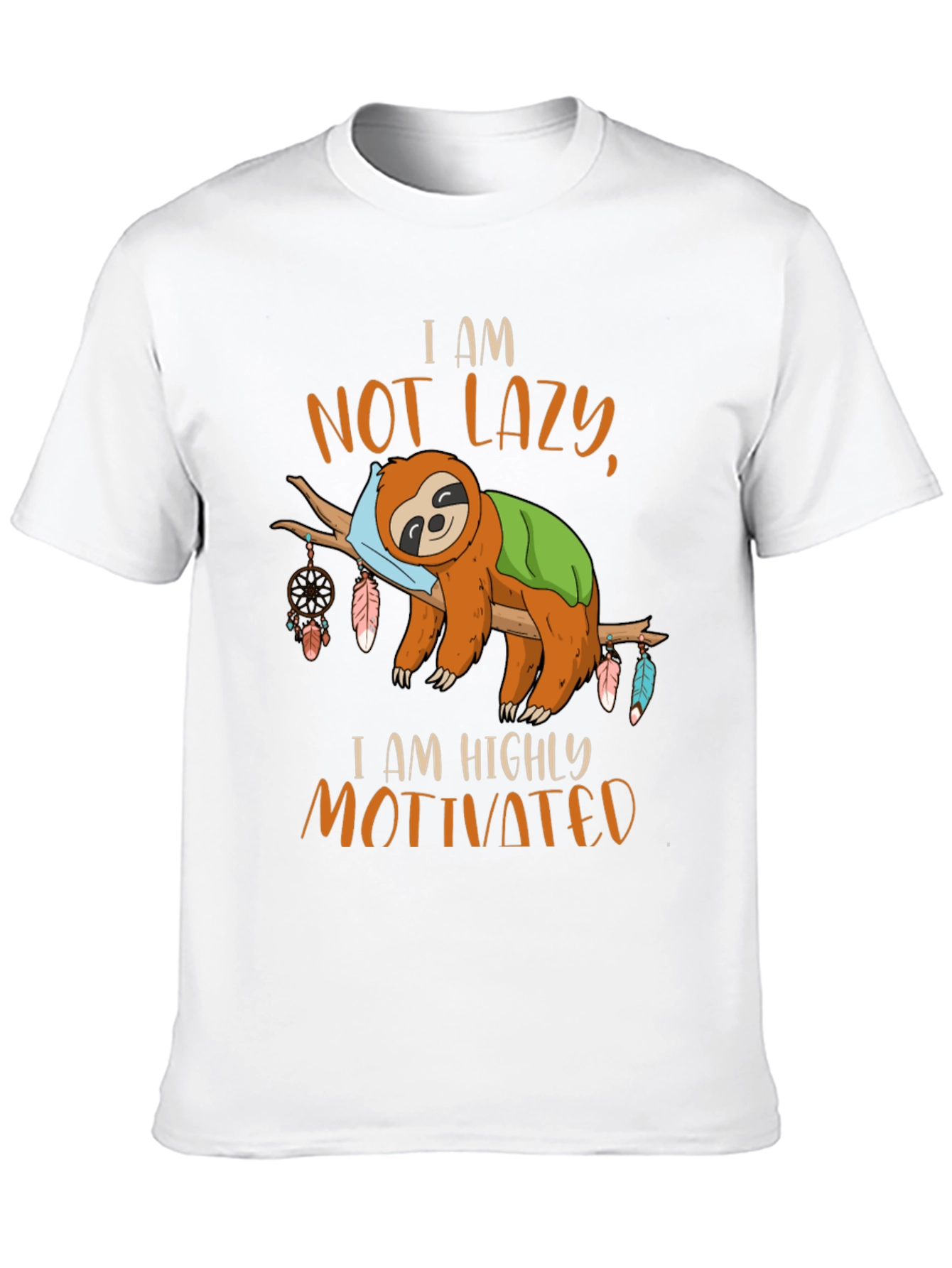 Black I Am Not Lazy Sloth Graphic Tee view 10